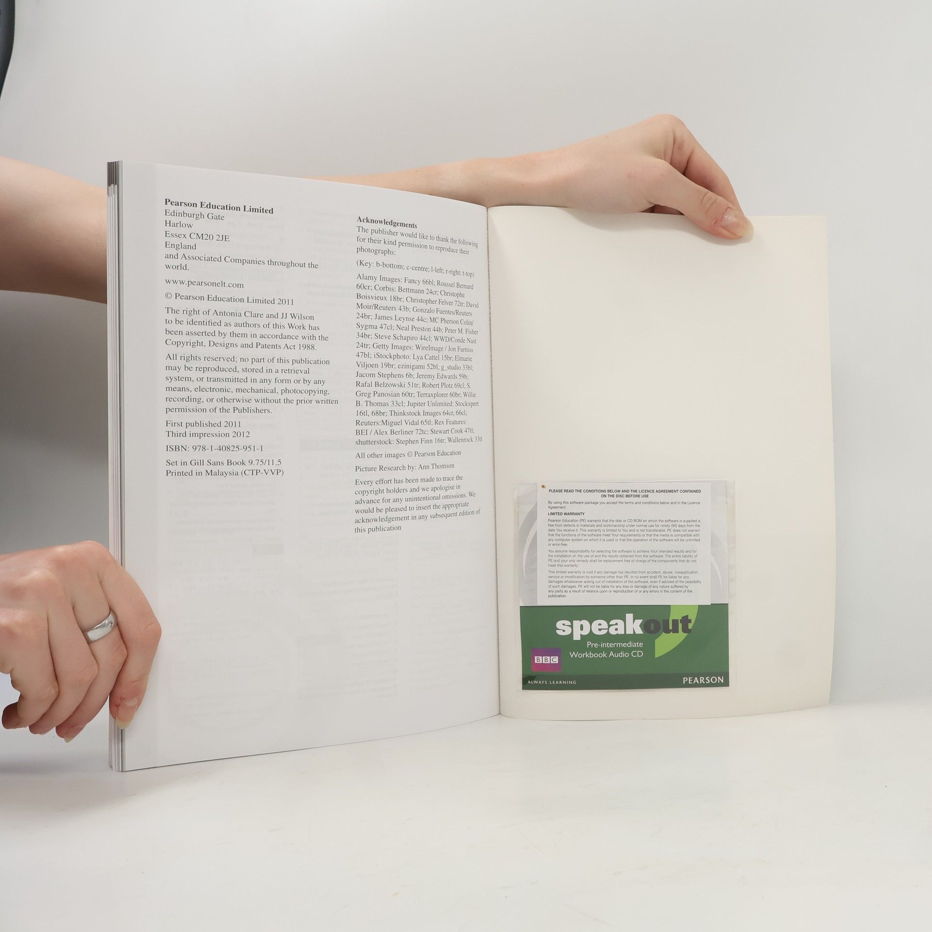 Antonia Clare Speakout. Pre-intermediate. Workbook with key