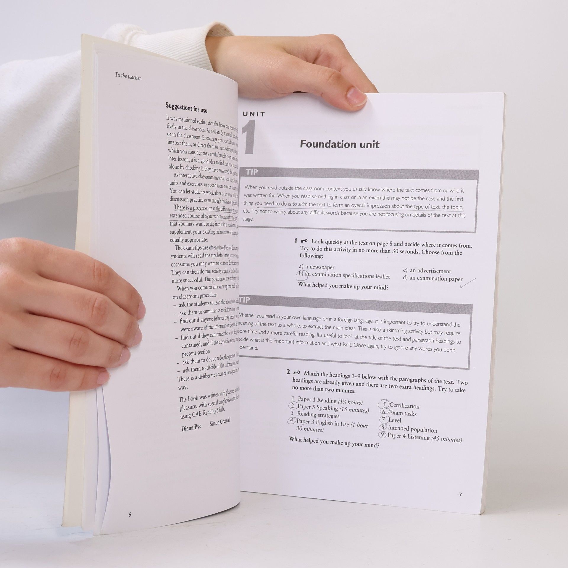 Diana Pye CAE Reading Skills