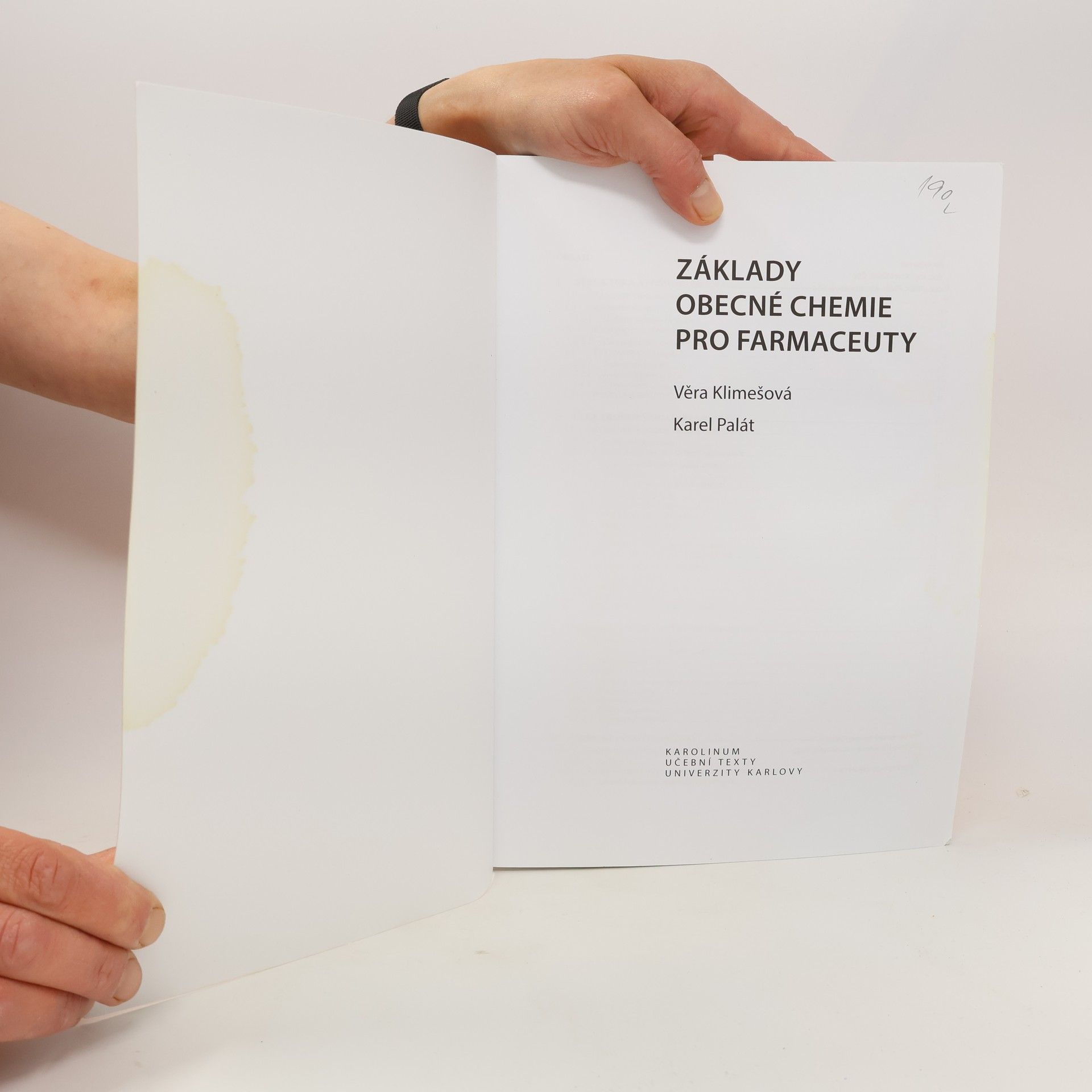 Věra Klimešová Základy obecné chemie pro farmaceuty