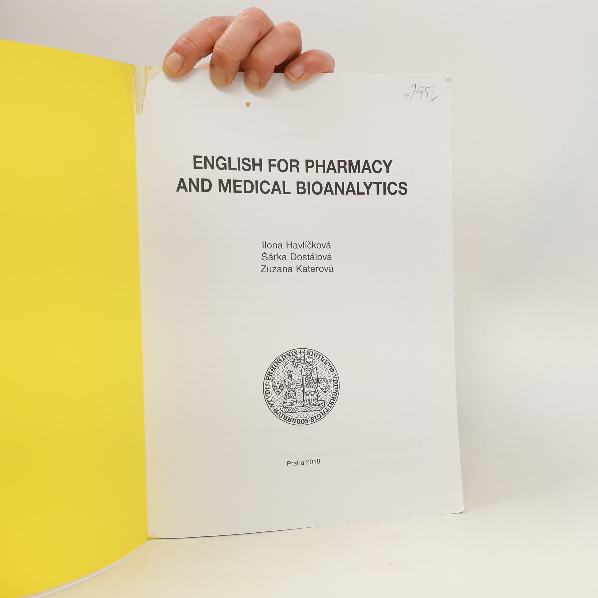 Ilona Havlíčková English for Pharmacy and Medical Bioanalytics