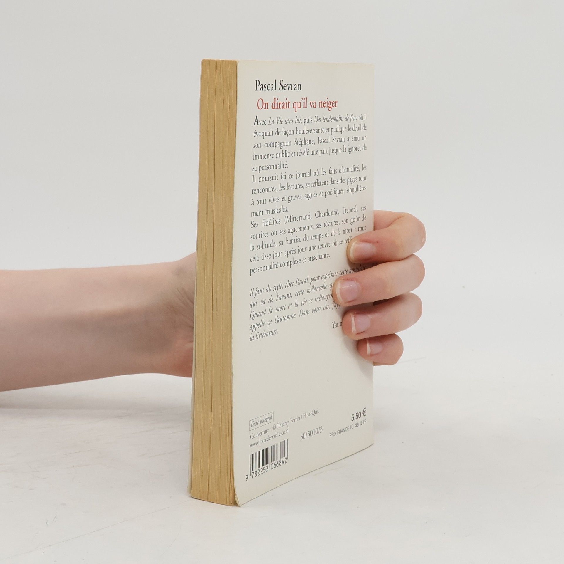 Pascal Sevran Le Livre de Poche: On dirait qu'il va neiger
