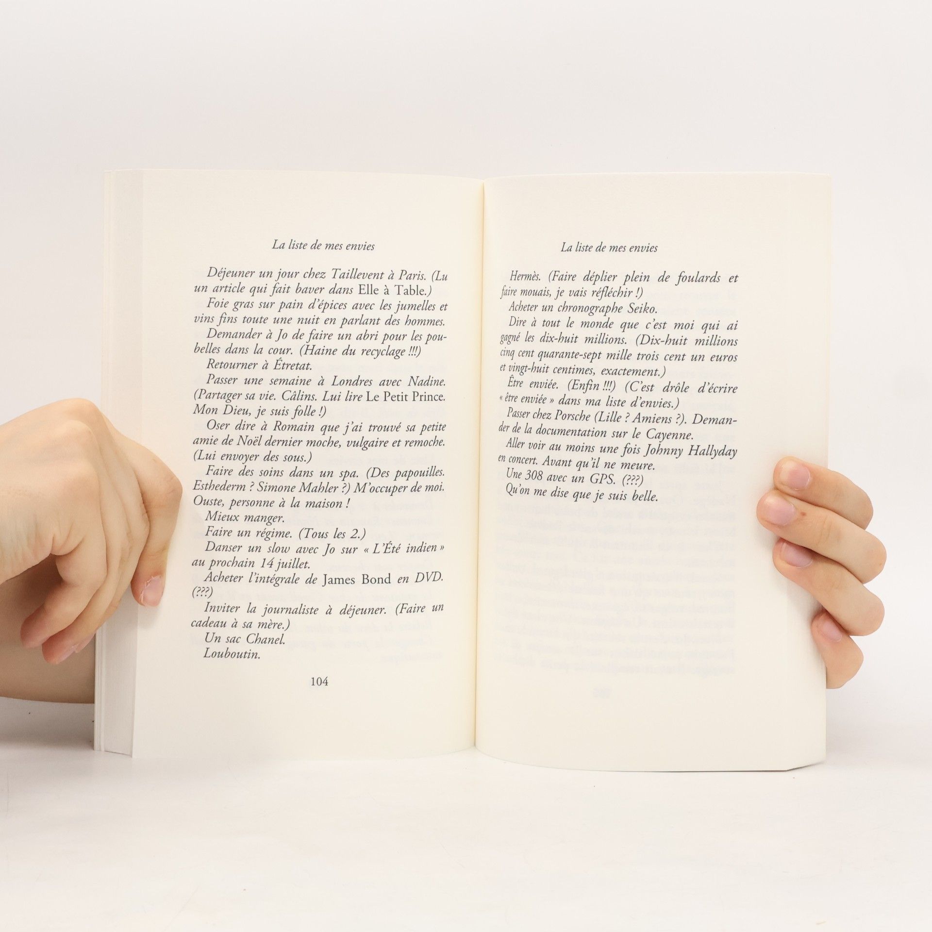 Grégoire Delacourt La liste de mes envies. Alle meine Wünsche, französische Ausgabe