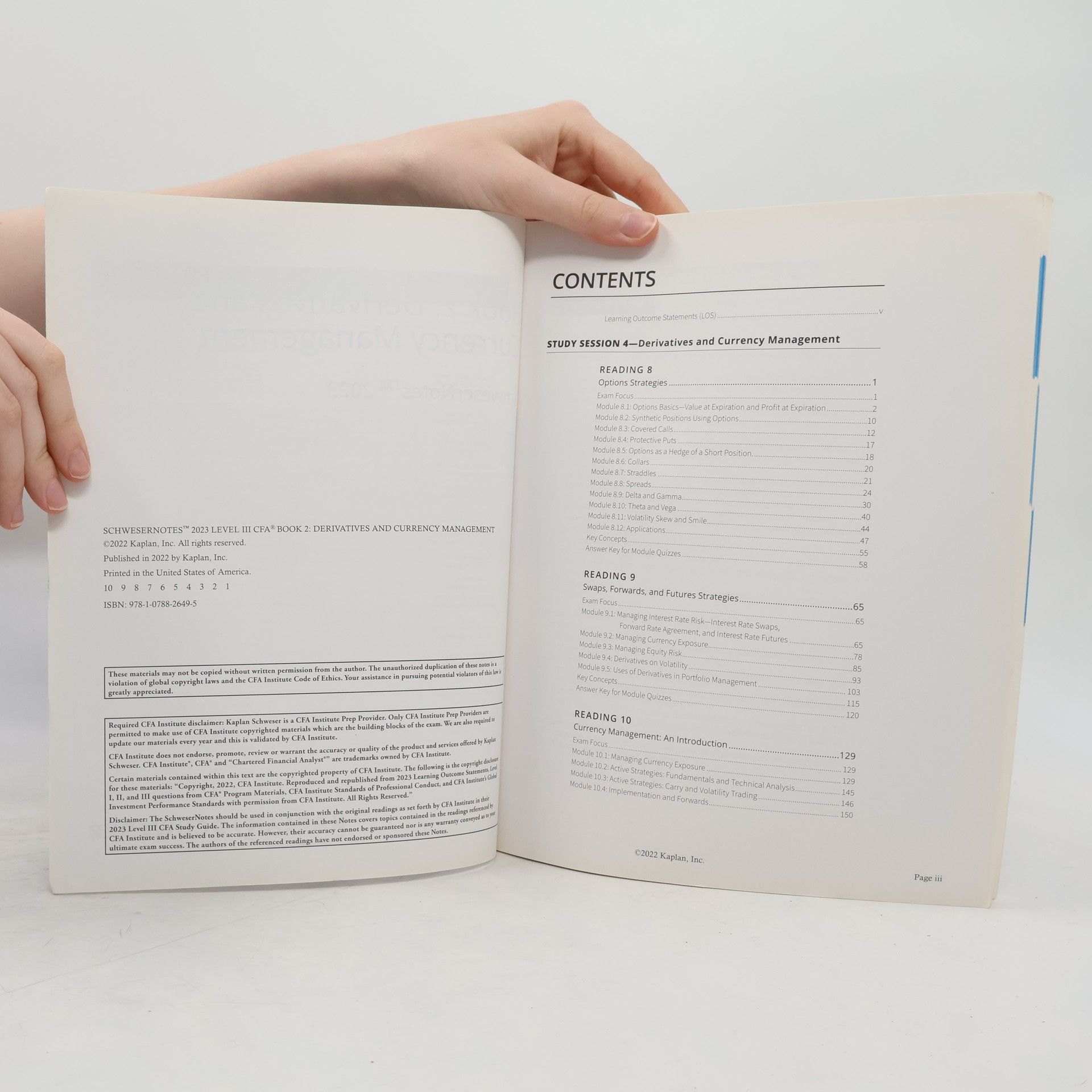 Kaplan Schweser SchweserNotes 2023 Level III CFA Book 2: Derivatives and Currency Management