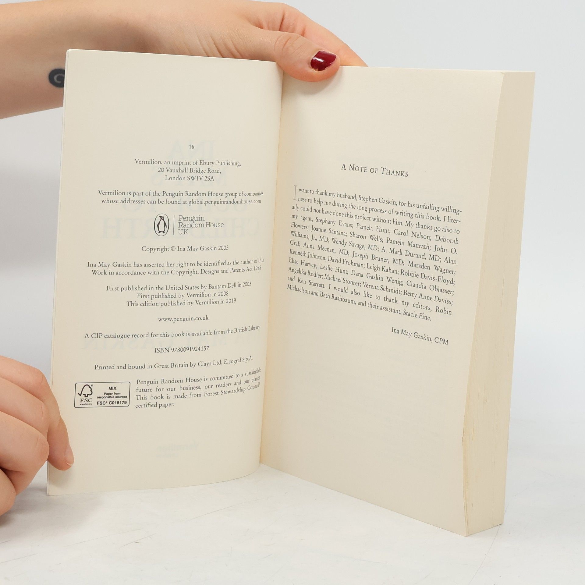Ina May Gaskin Ina May's Guide to Childbirth