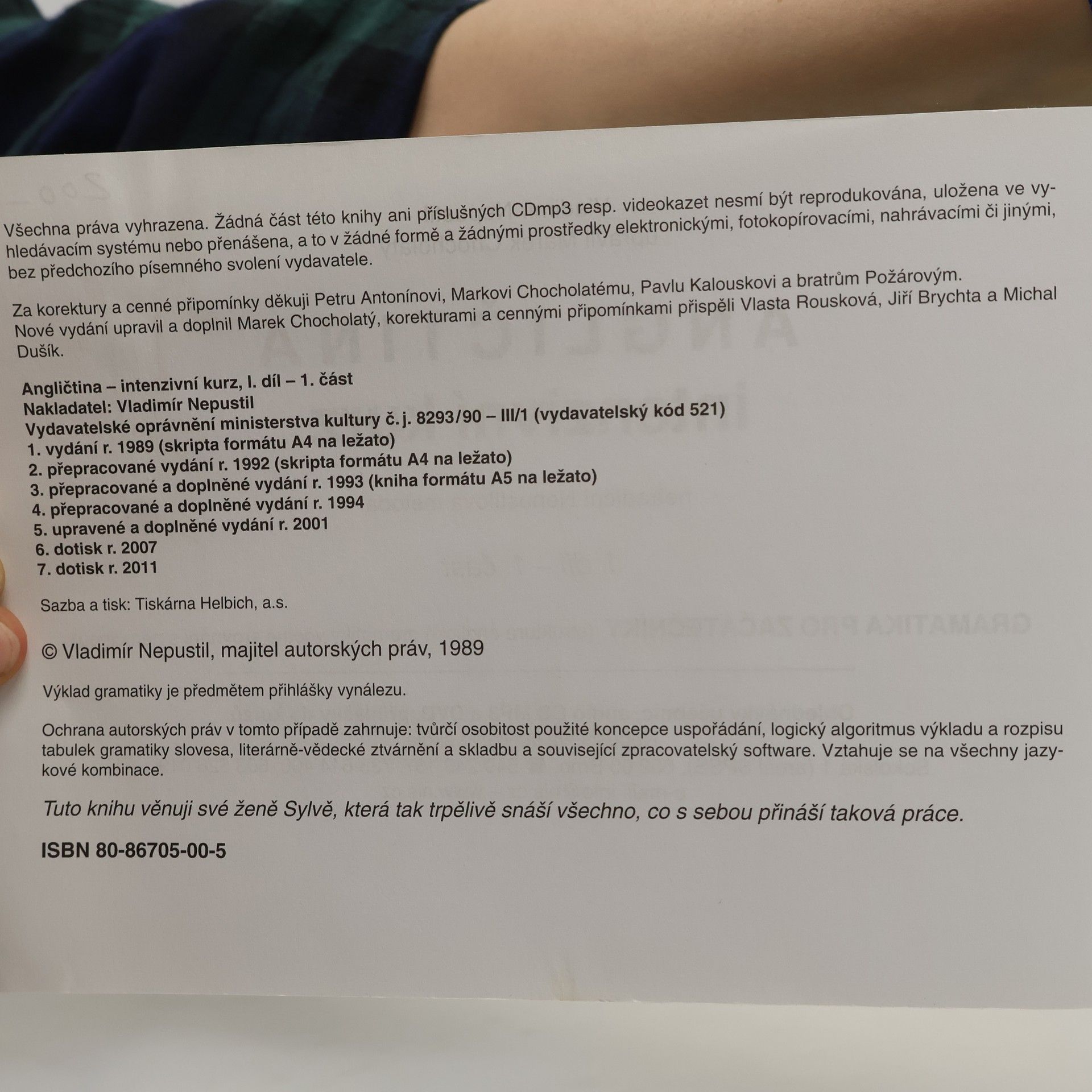 Vladimír Nepustil Angličtina. Netradiční „Nepustilova metoda“. I/1 Gramatika