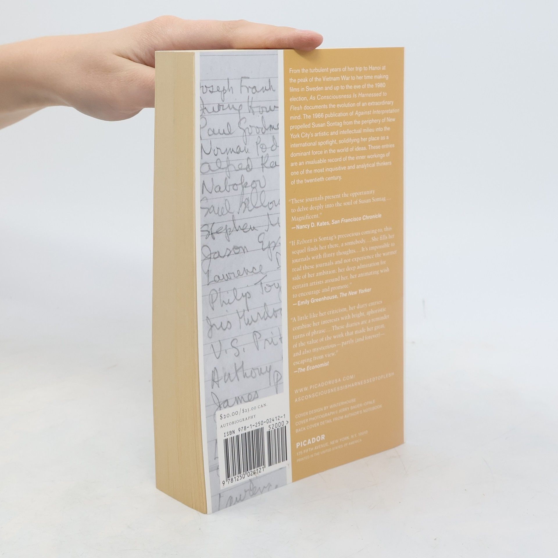 Susan Sontag As Consciousness Is Harnessed to Flesh: Journals and Notebooks, 1964-1980