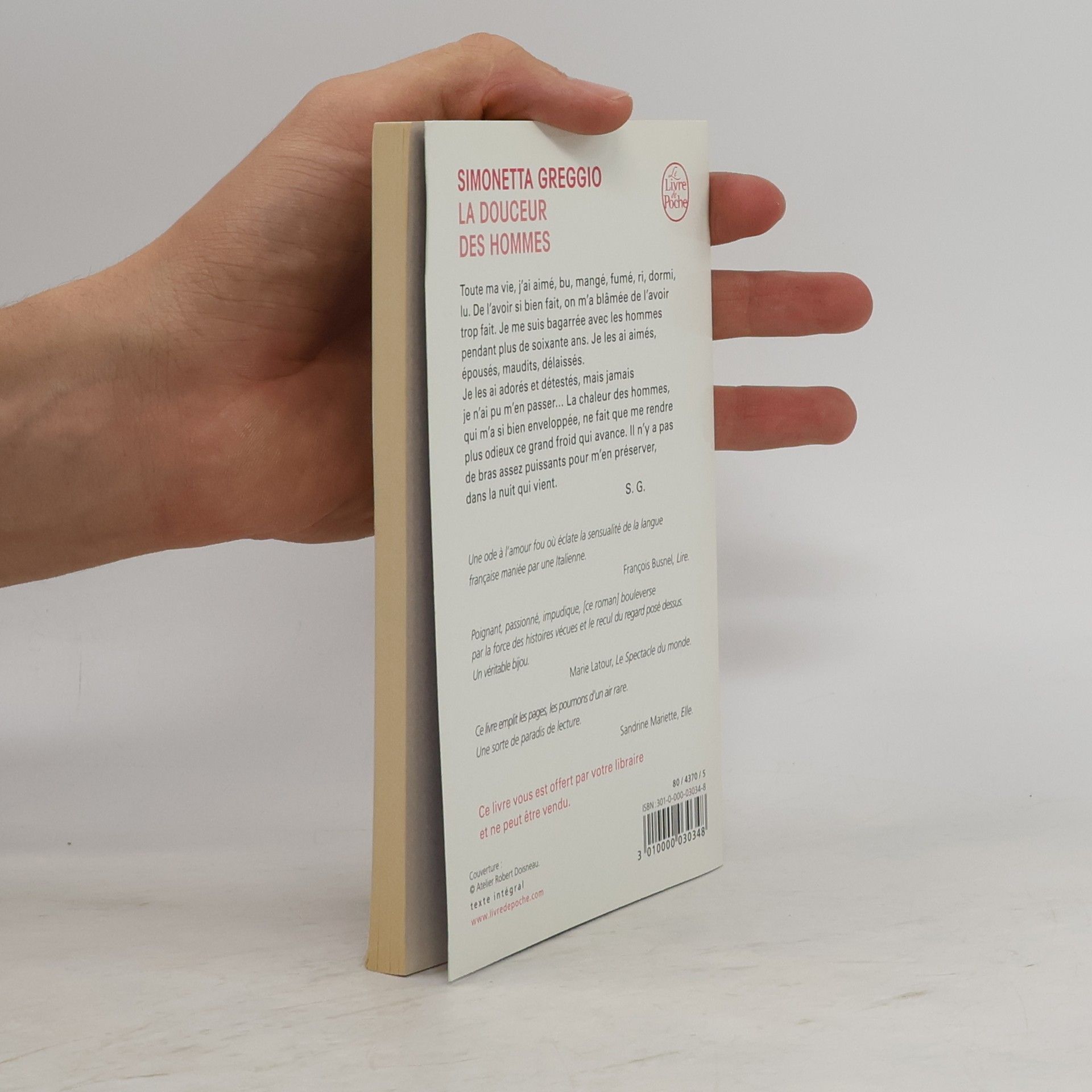 Simonetta Greggio Livre Poche: La douceur des hommes