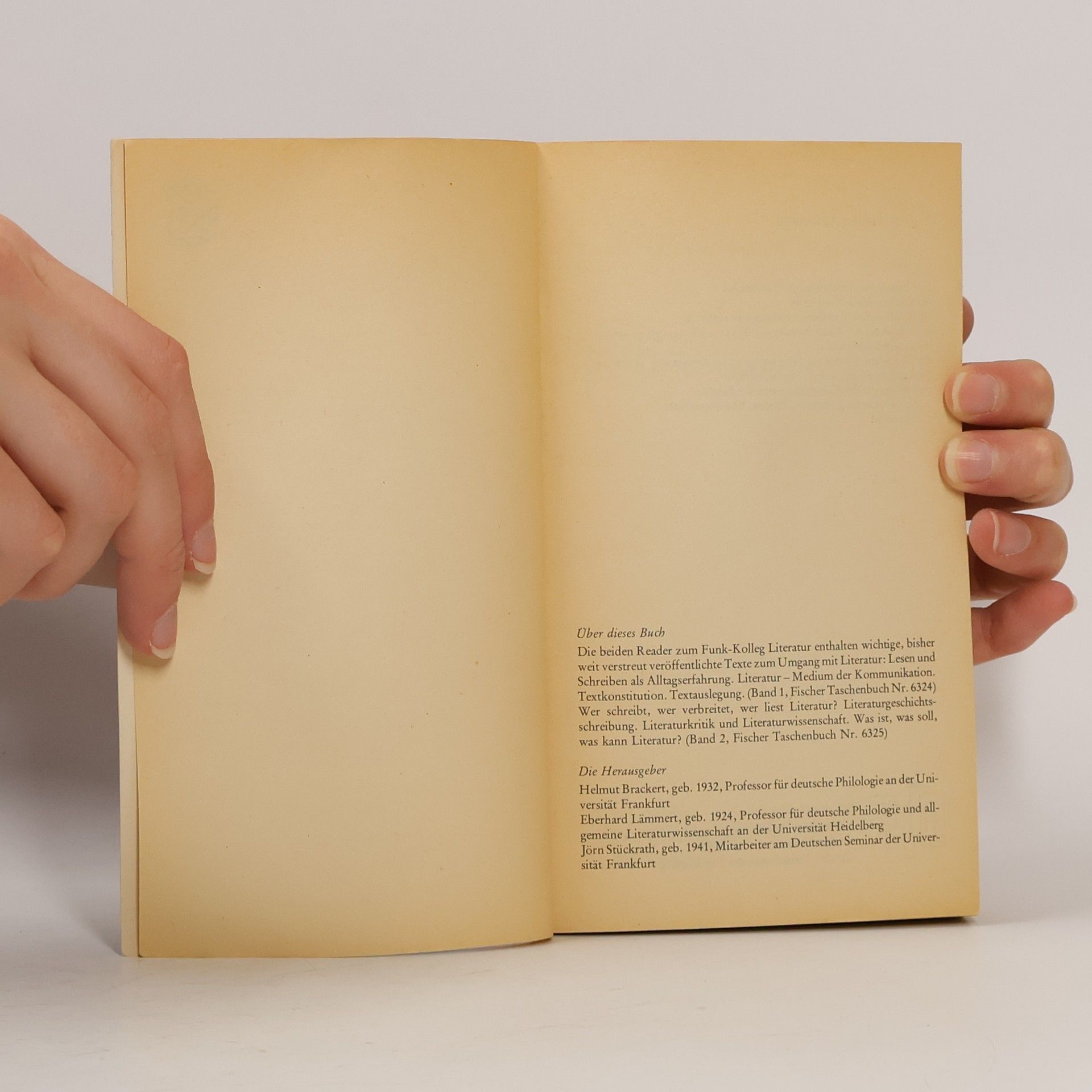Helmut Brackert Reader Literatur 1