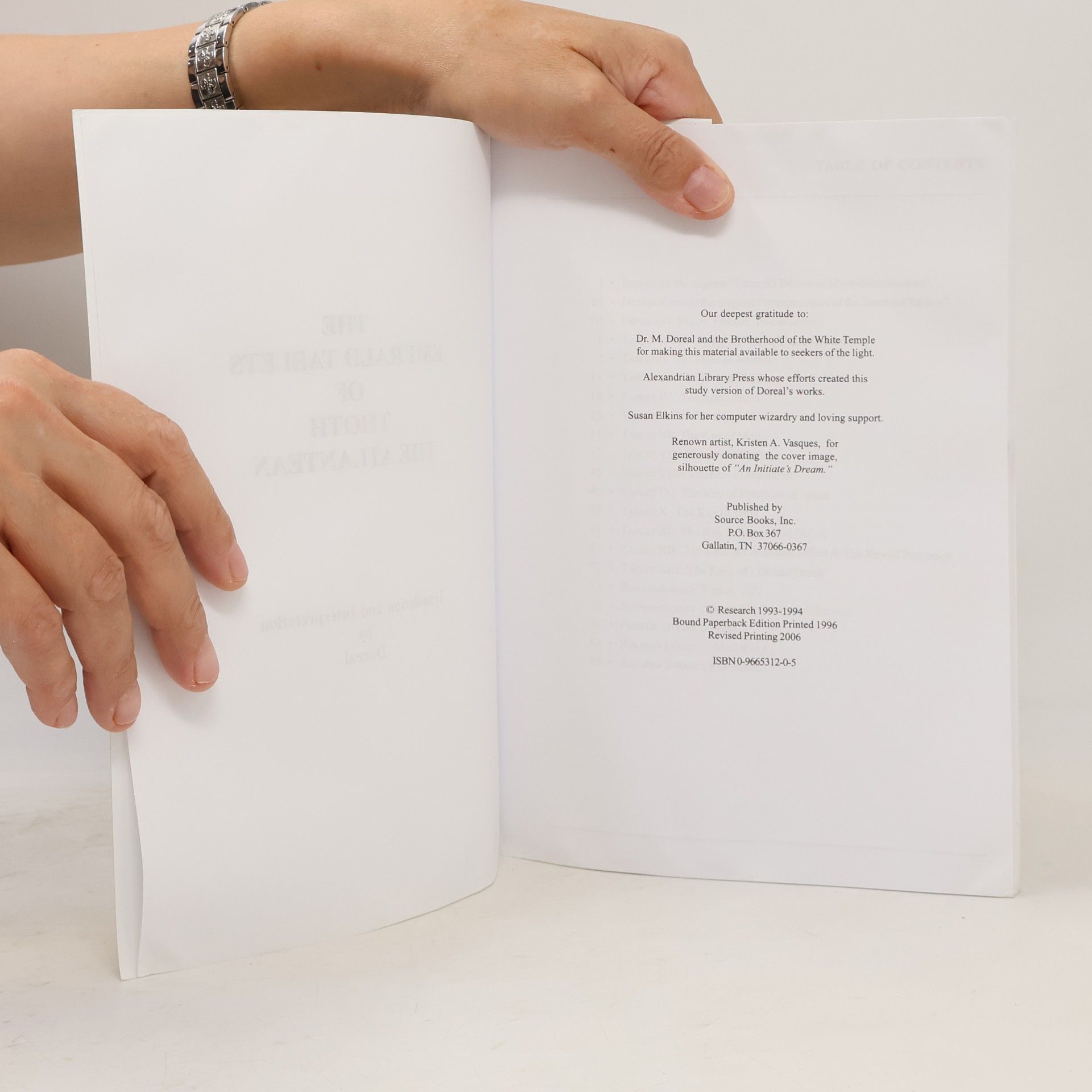 Kristen A. Vasques The Emerald Tablets of Thoth The Atlantean: Translation and Interpretation by Doreal - Revised