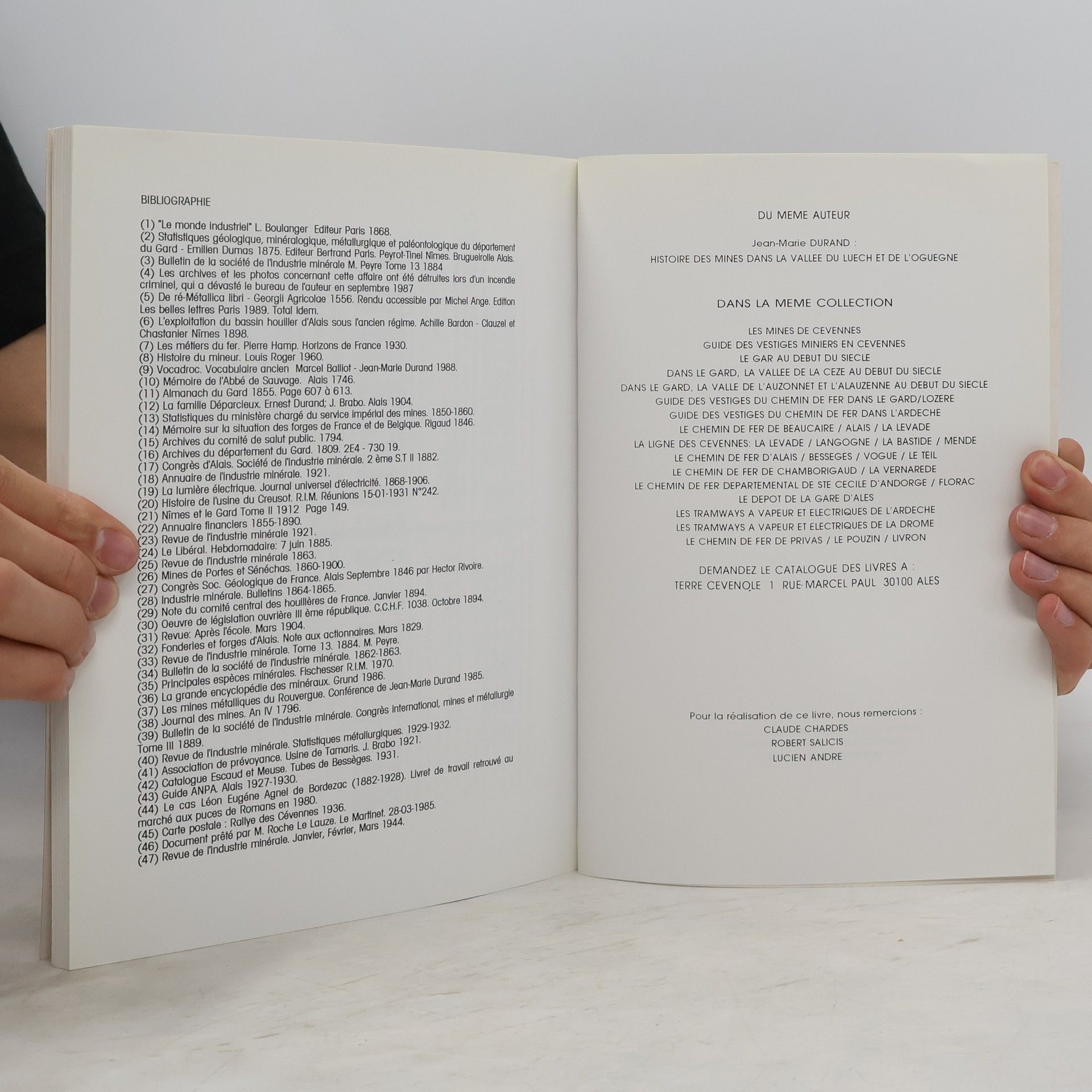 Jean-Marie Durand Histoire des Mines de Fer et de la Metallurgie du Fer en Cevennes