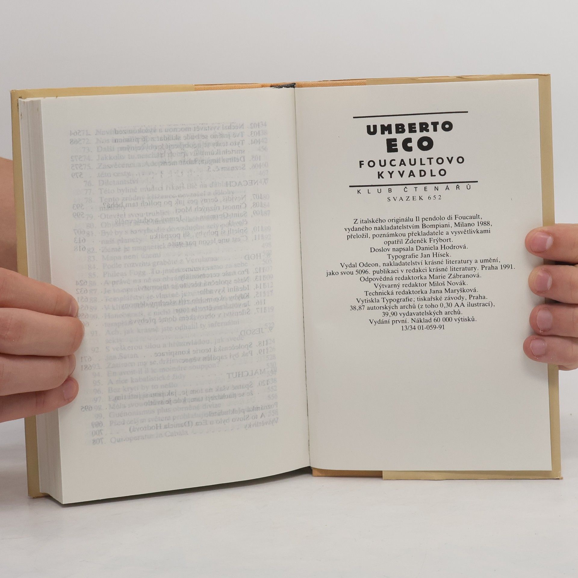 Umberto Eco Foucaultovo kyvadlo