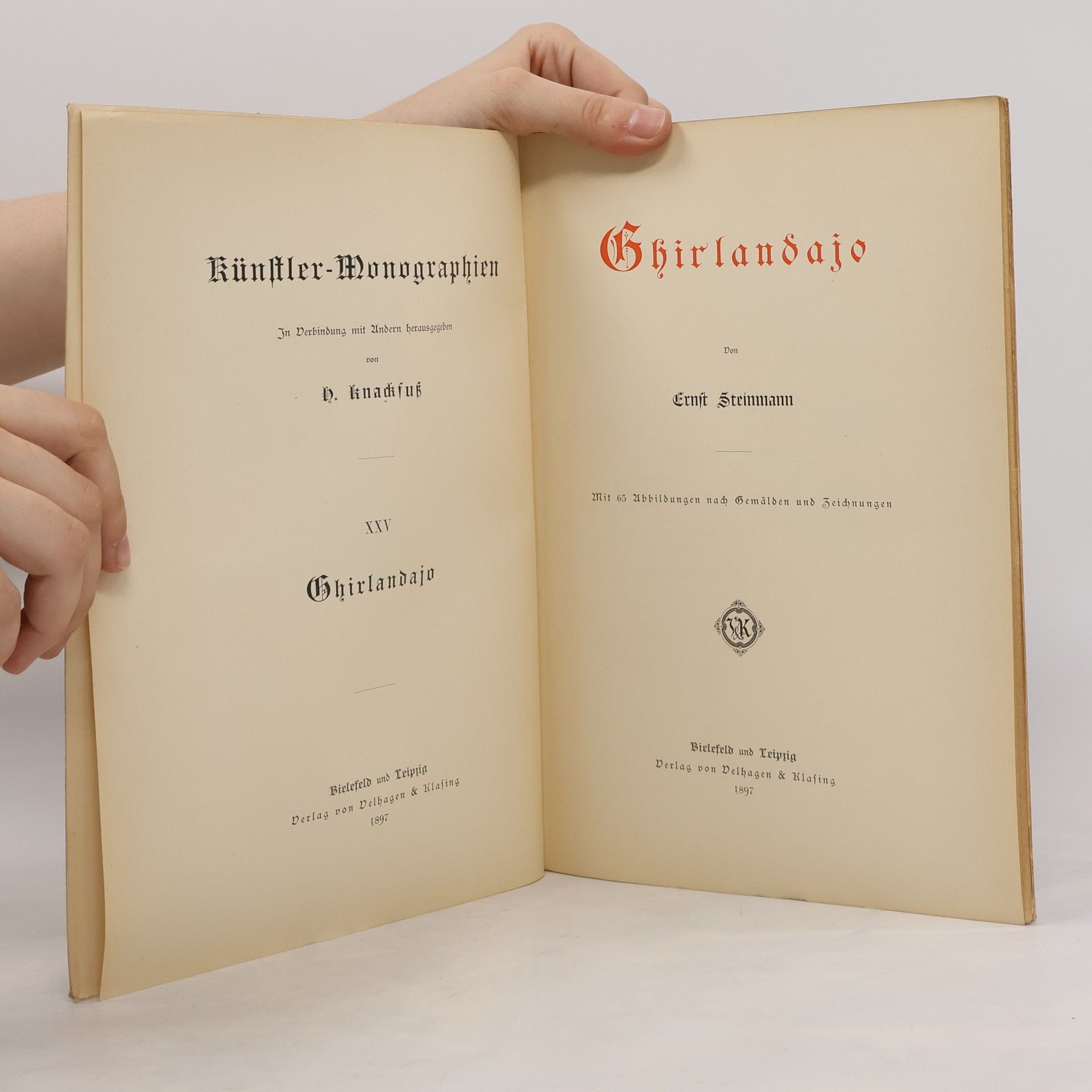 Ernst Steinmann Ghirlandajo. Reprint vor 1897