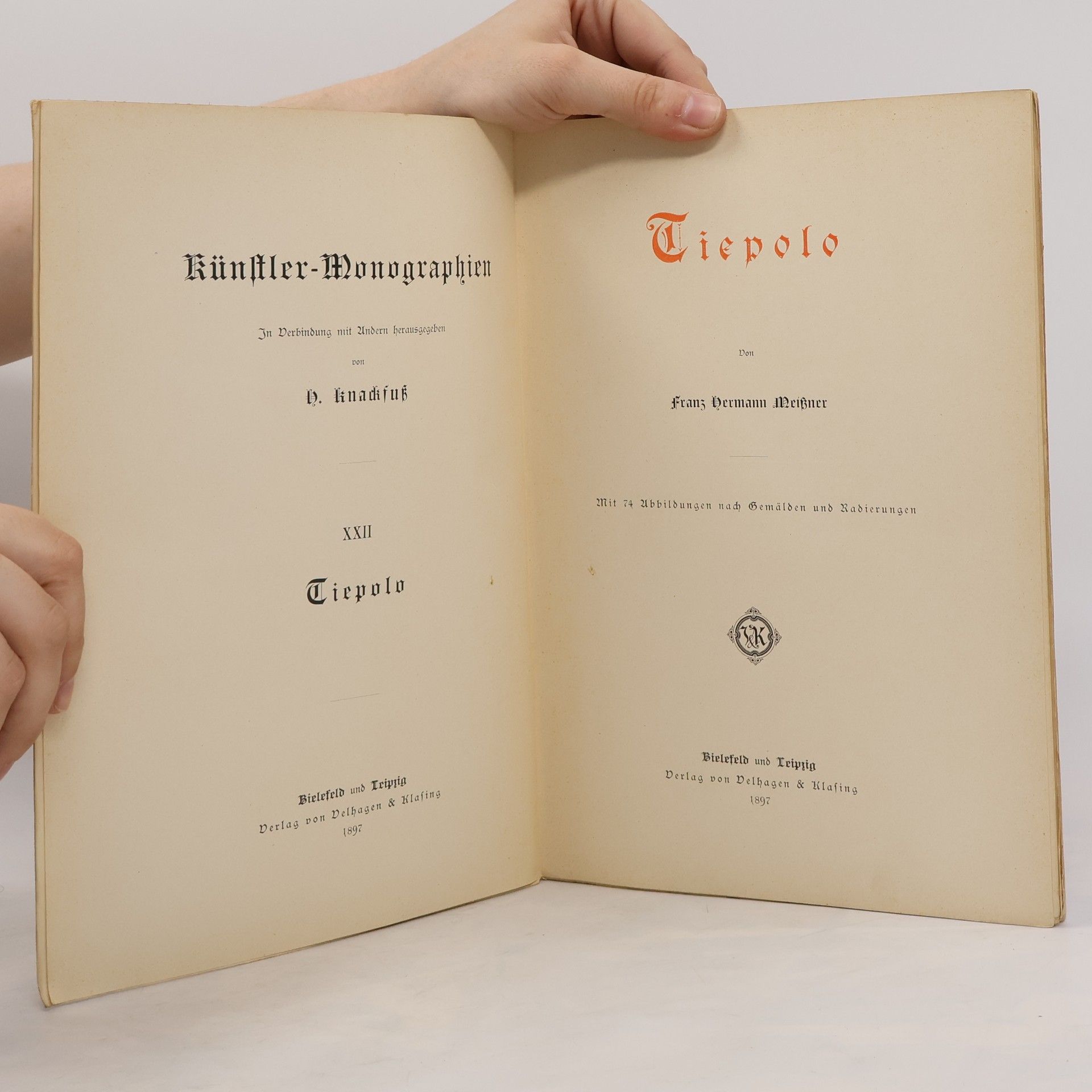 Franz Hermann Meissner Künstler-Monographien. Tiepolo