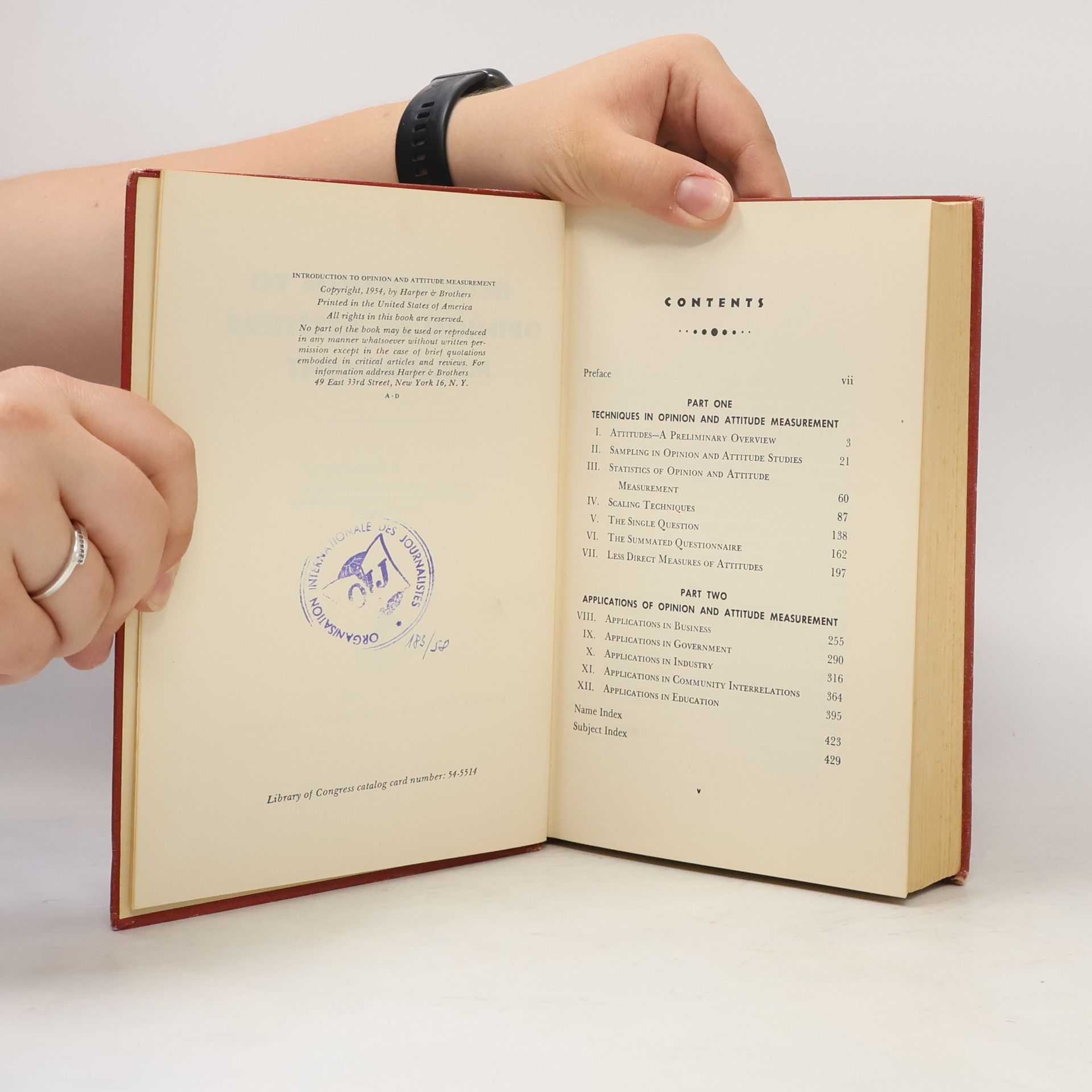 Hermann Henry Remmers Introduction to Opinion and Attitude Measurement