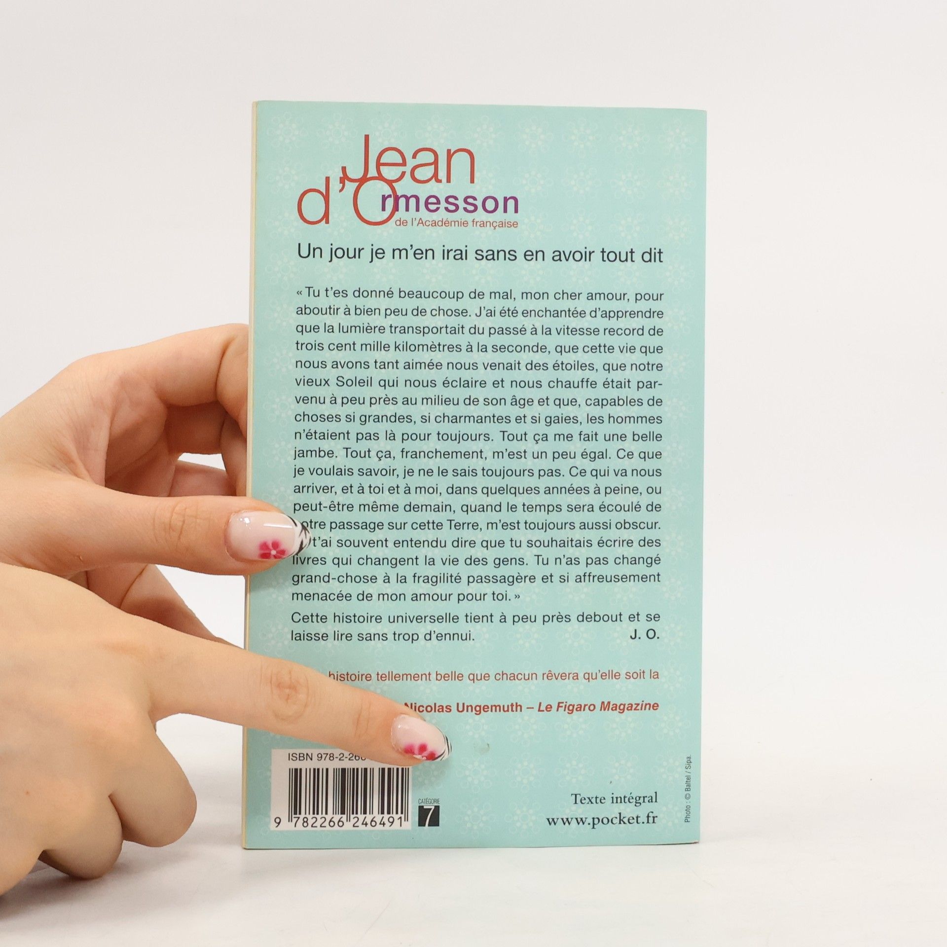 Jean d'Ormesson Un jour je m'en irai sans en avoir tout dit