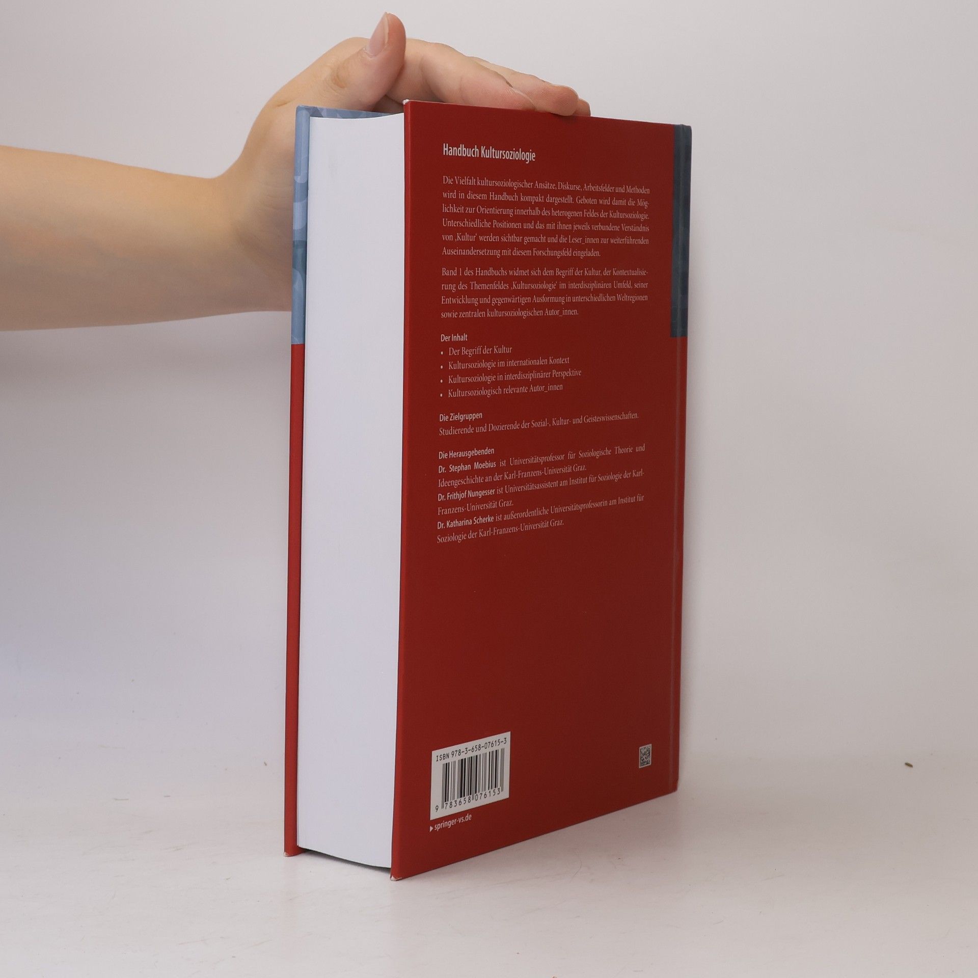 Stephan Moebius Springer Reference Sozialwissenschaften - 1: Handbuch Kultursoziologie