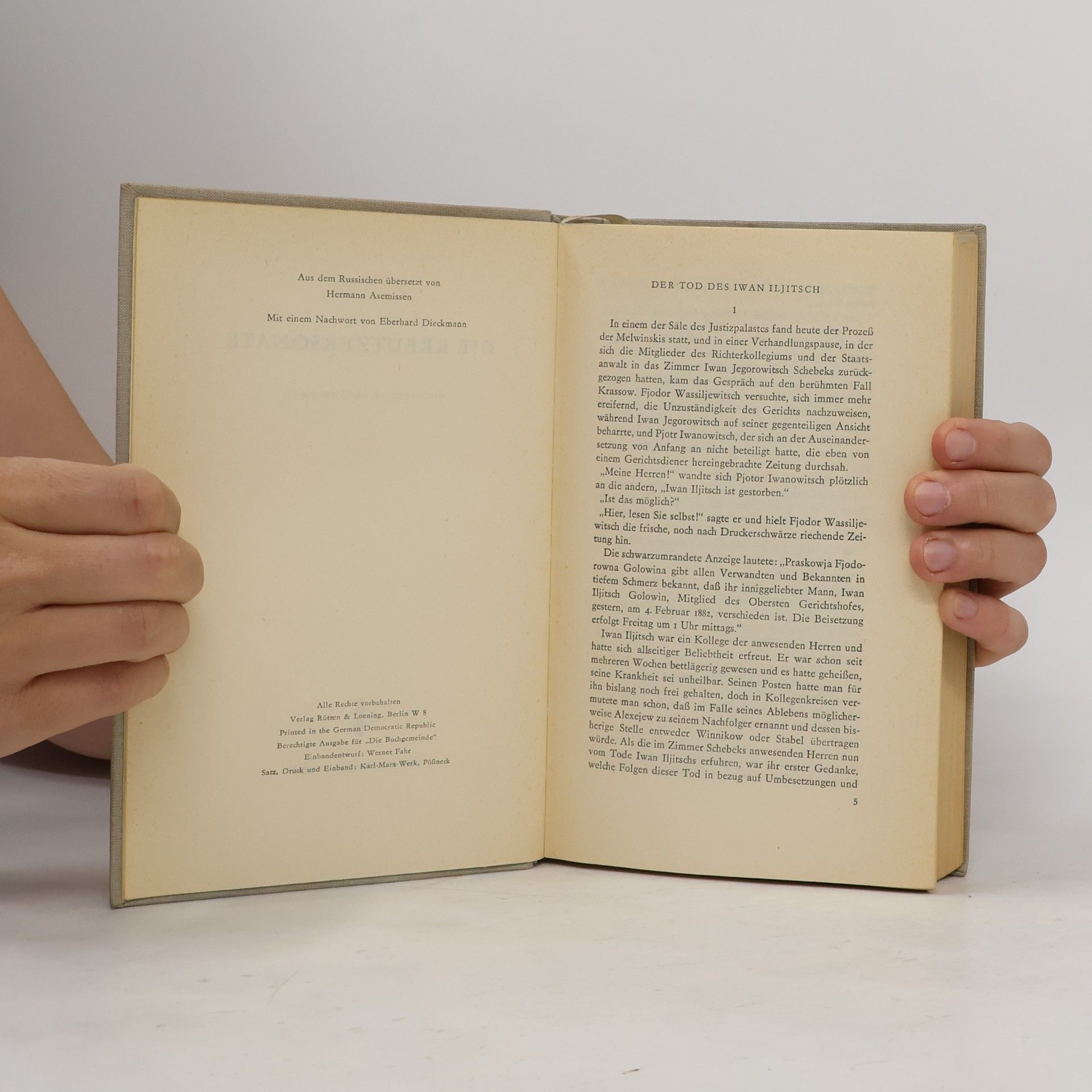 Lew Nikolajewitsch Tolstoi Die Kreutzersonate