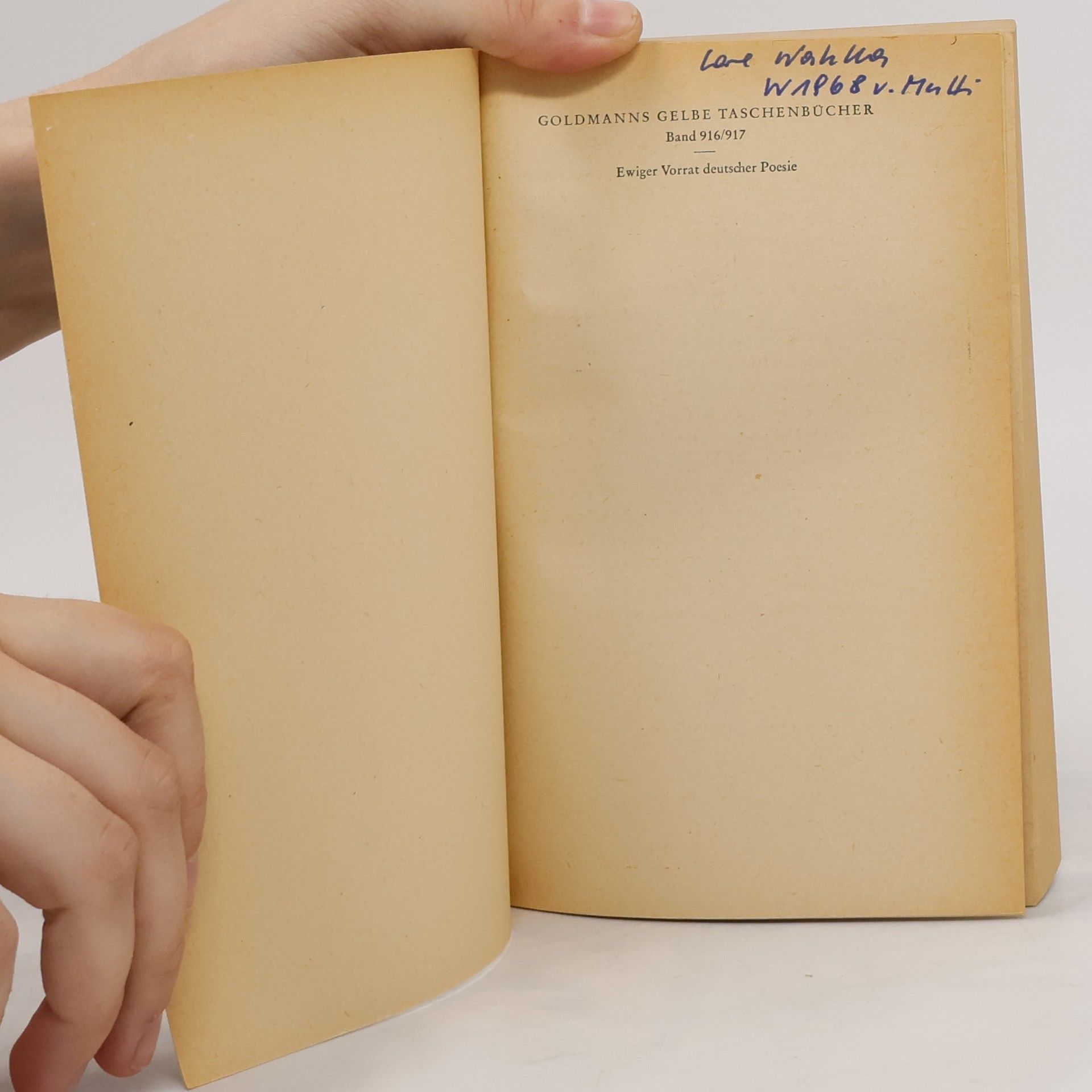 Rudolf Borchardt Ewiger Vorrat deutscher Poesie