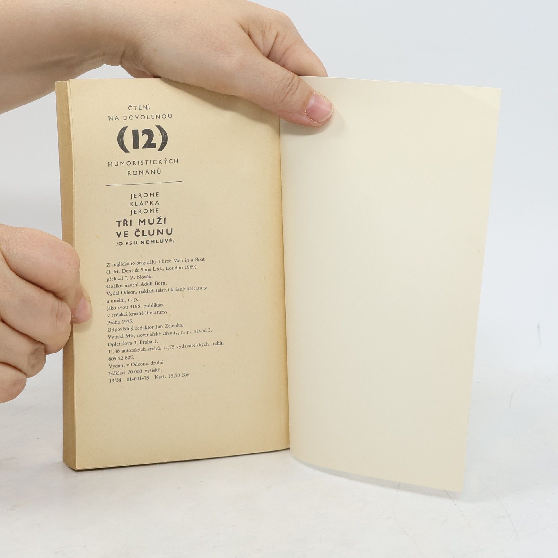 Jerome K. Jerome Tři muži ve člunu