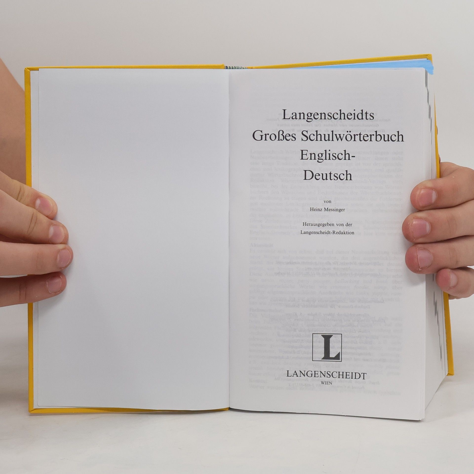 Heinz Messinger Langenscheidts großes Schulwörterbuch Englisch-Deutsch