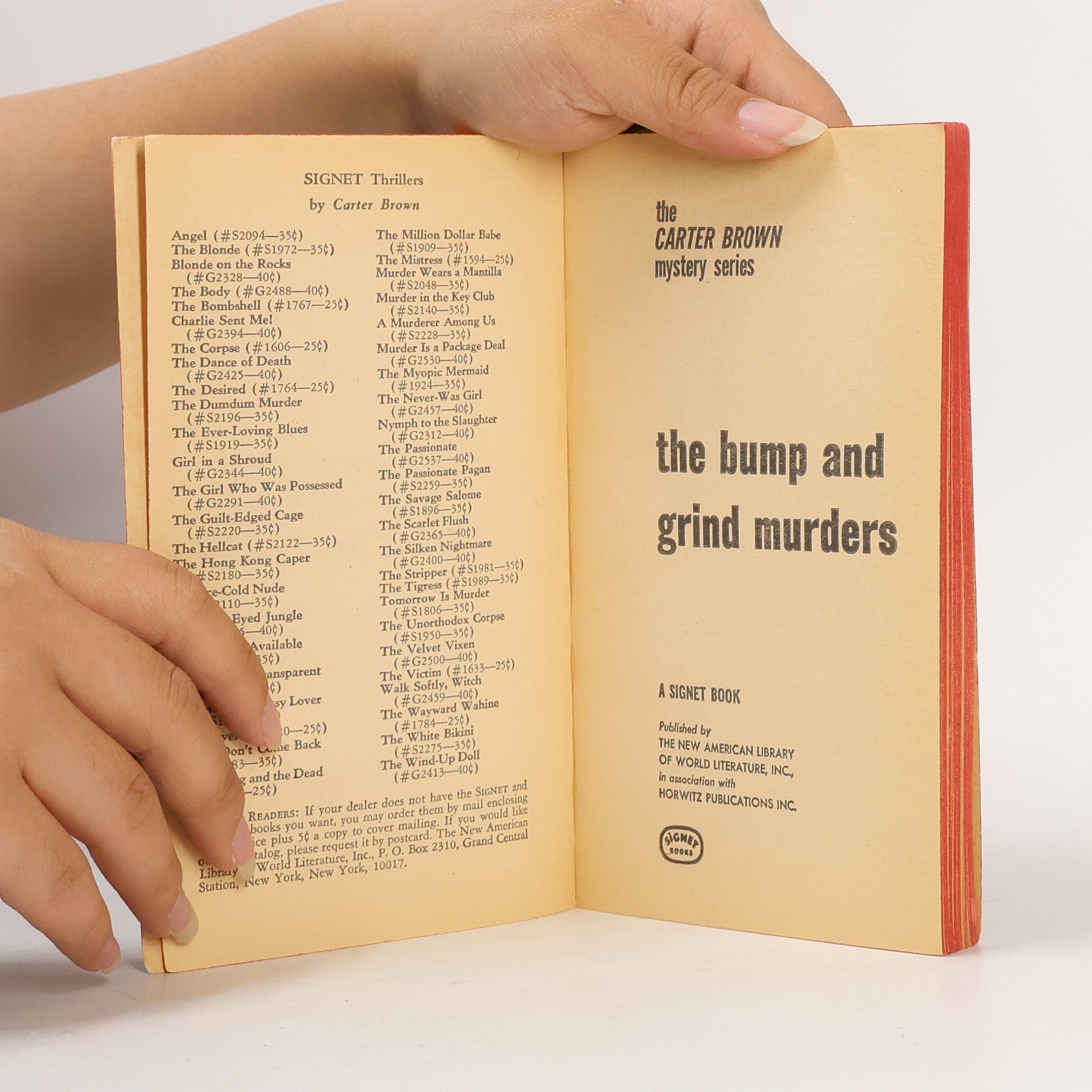 Carter Brown The Bump and Grind Murders