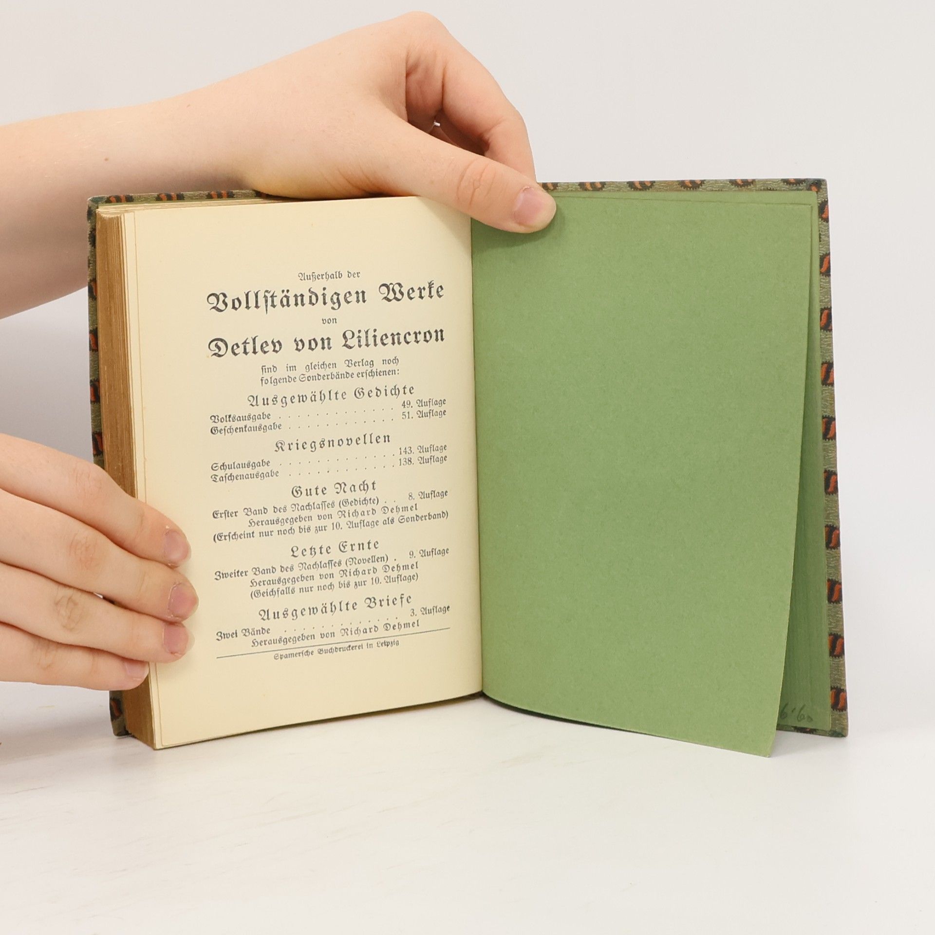 Detlev von Liliencron Ausgewählte Gedichte