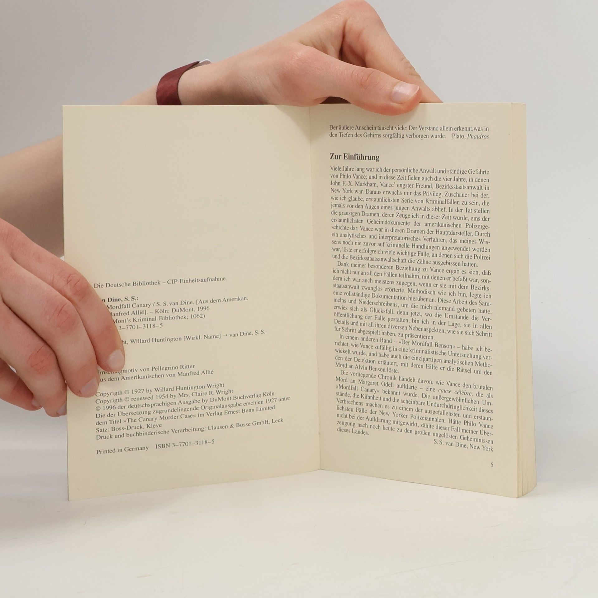 S. S. Van Dine DuMont's Kriminal-Bibliothek: Der Mordfall Canary