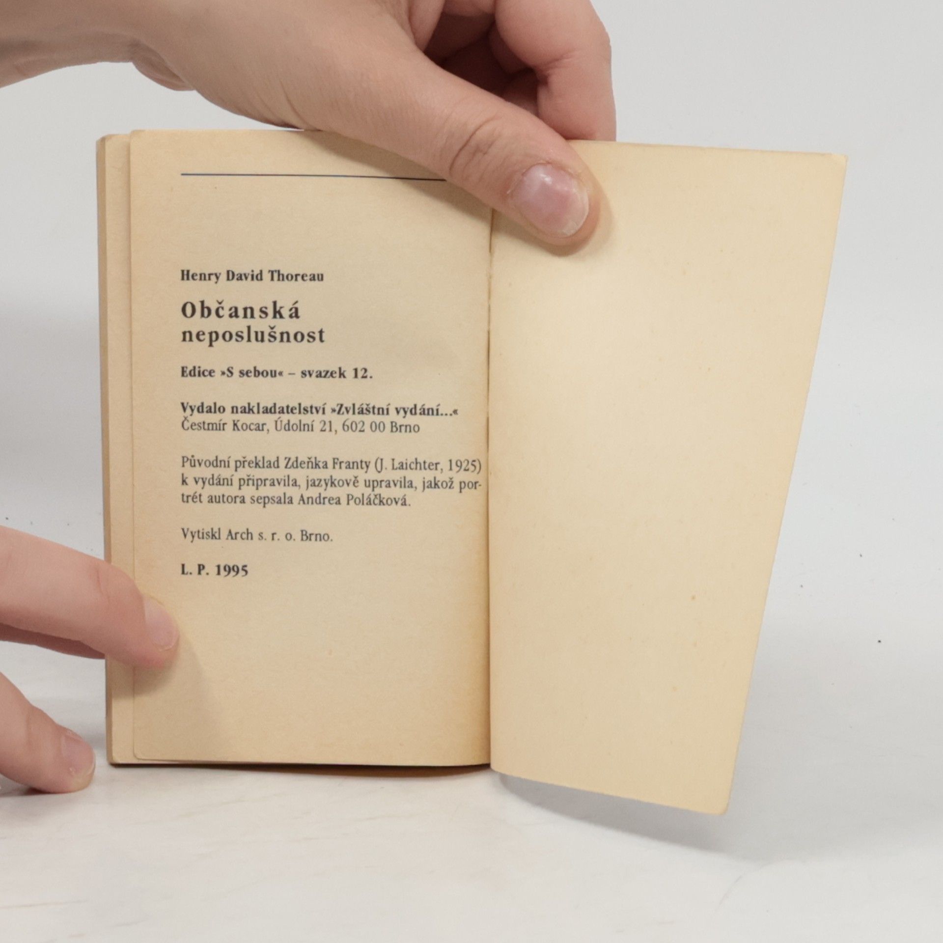 Henry David Thoreau Občanská neposlušnost