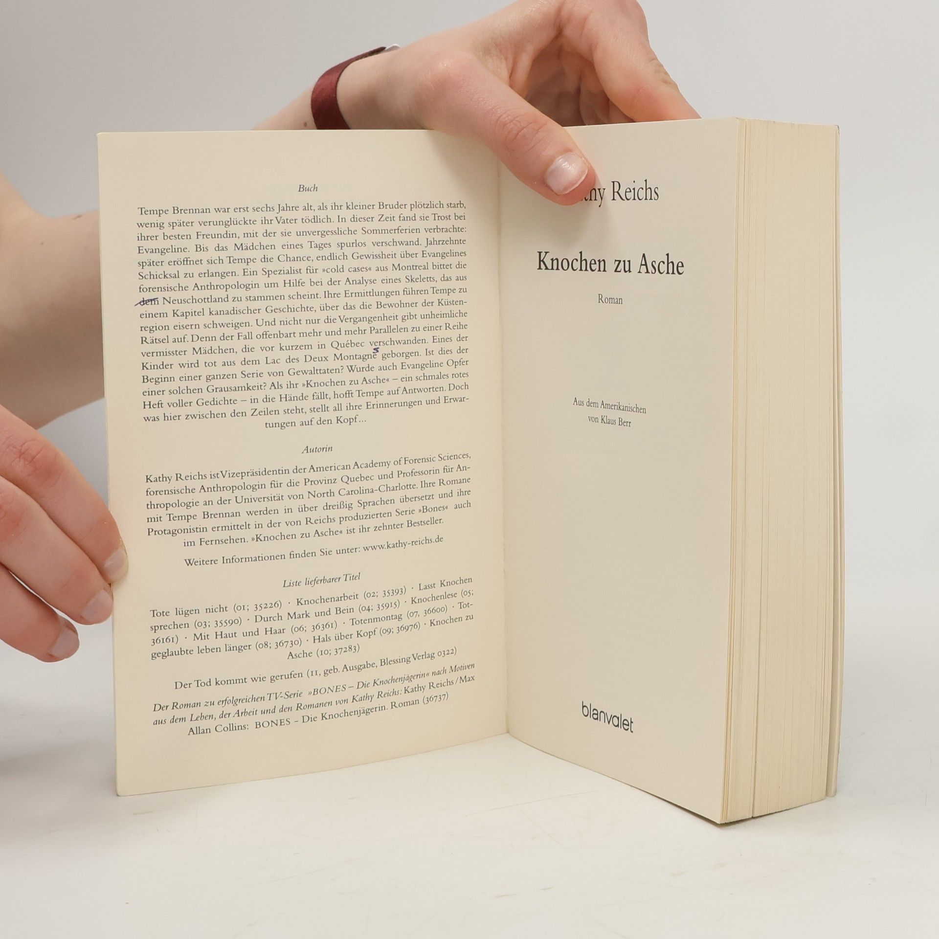 Kathy Reichs Knochen zu Asche