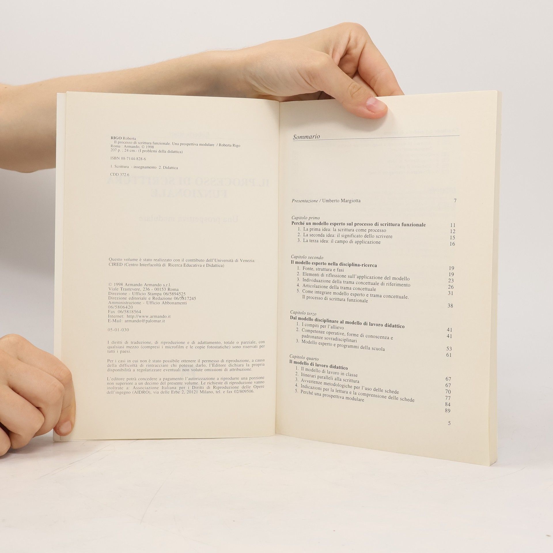 Roberta Rigo I problemi della didattica: Il processo di scrittura funzionale. Una prospettiva modulare