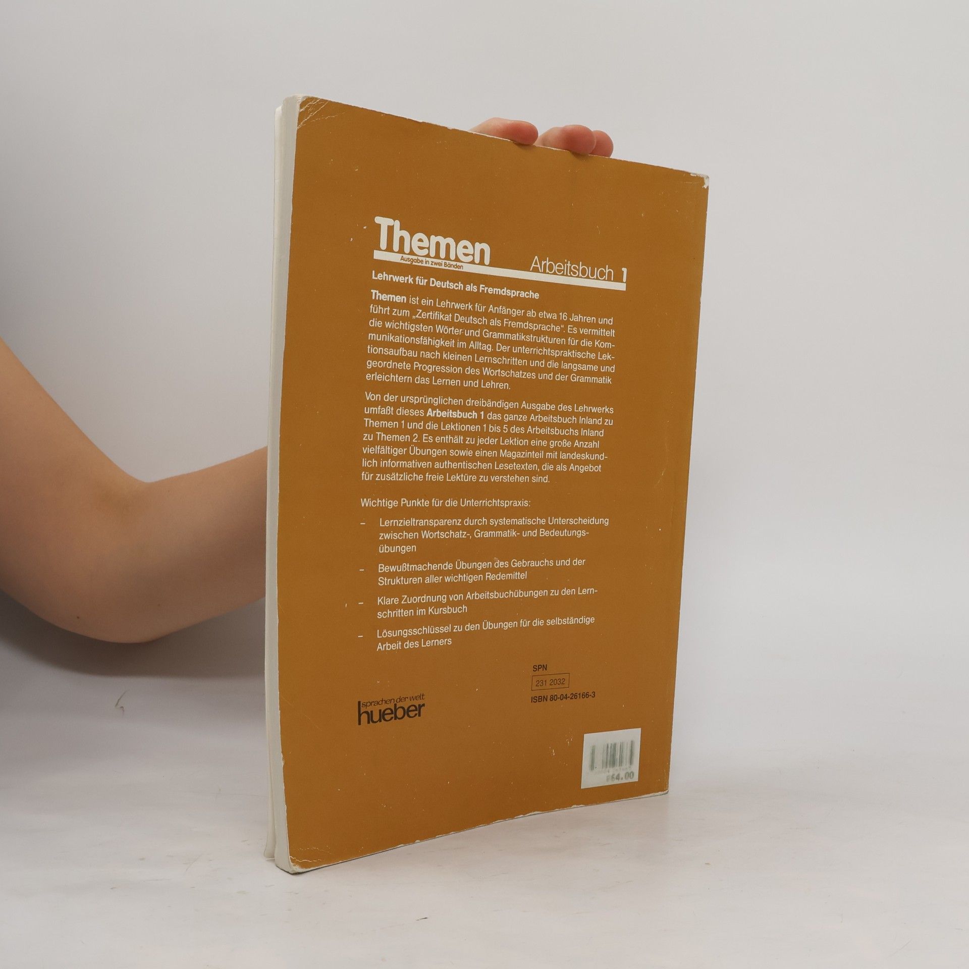 Hartmut Aufderstrasse Themen : Ausgabe in zwei Bänden : Lehrwerk für Deutsch als Fremdsprache. Arbeitsbuch 1