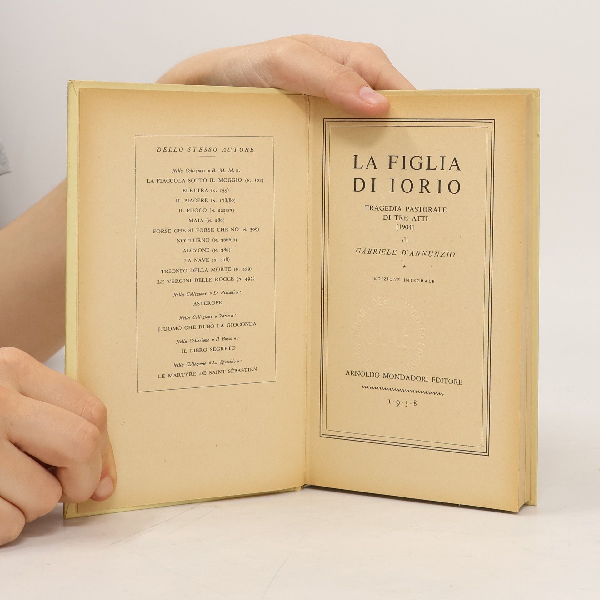 Gabriele D’Annunzio La Figlia di Iorio