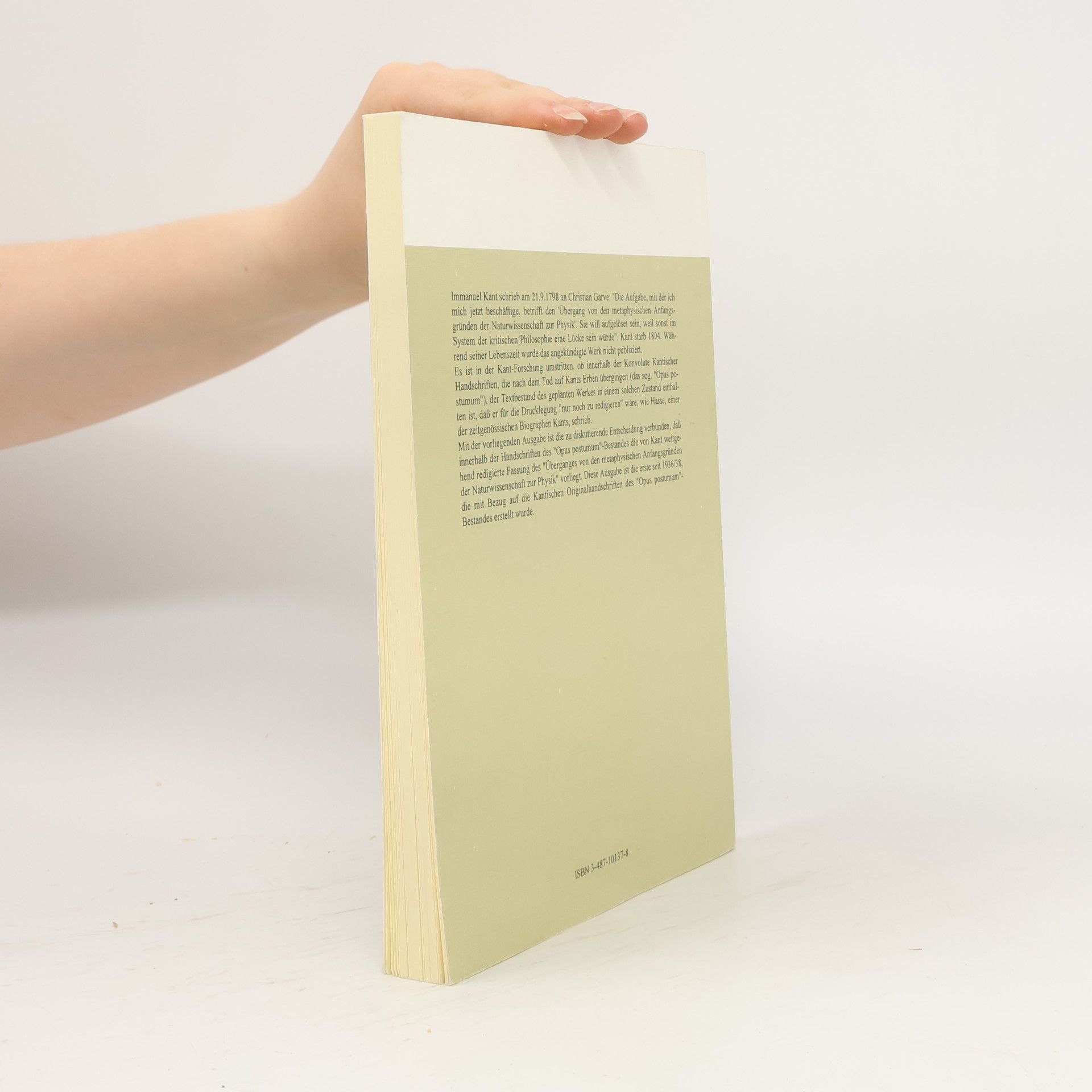 Immanuel Kant Studien und Materialien zur Geschichte der Philosophie - 42: Übergang von den metaphysischen Anfangsgründen der Naturwissenschaft zur Physik