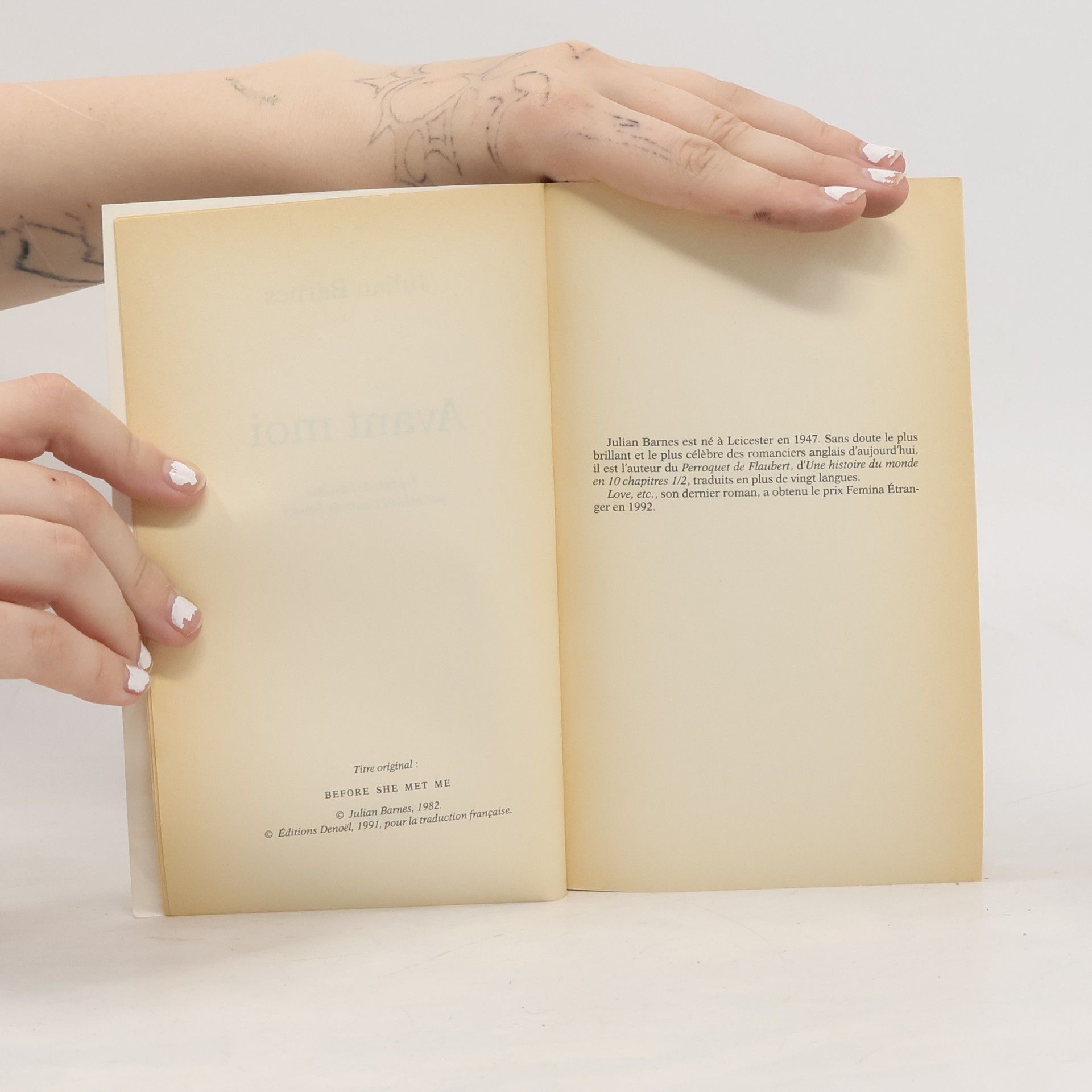 Julian Barnes Folio: Avant moi - texte intégral