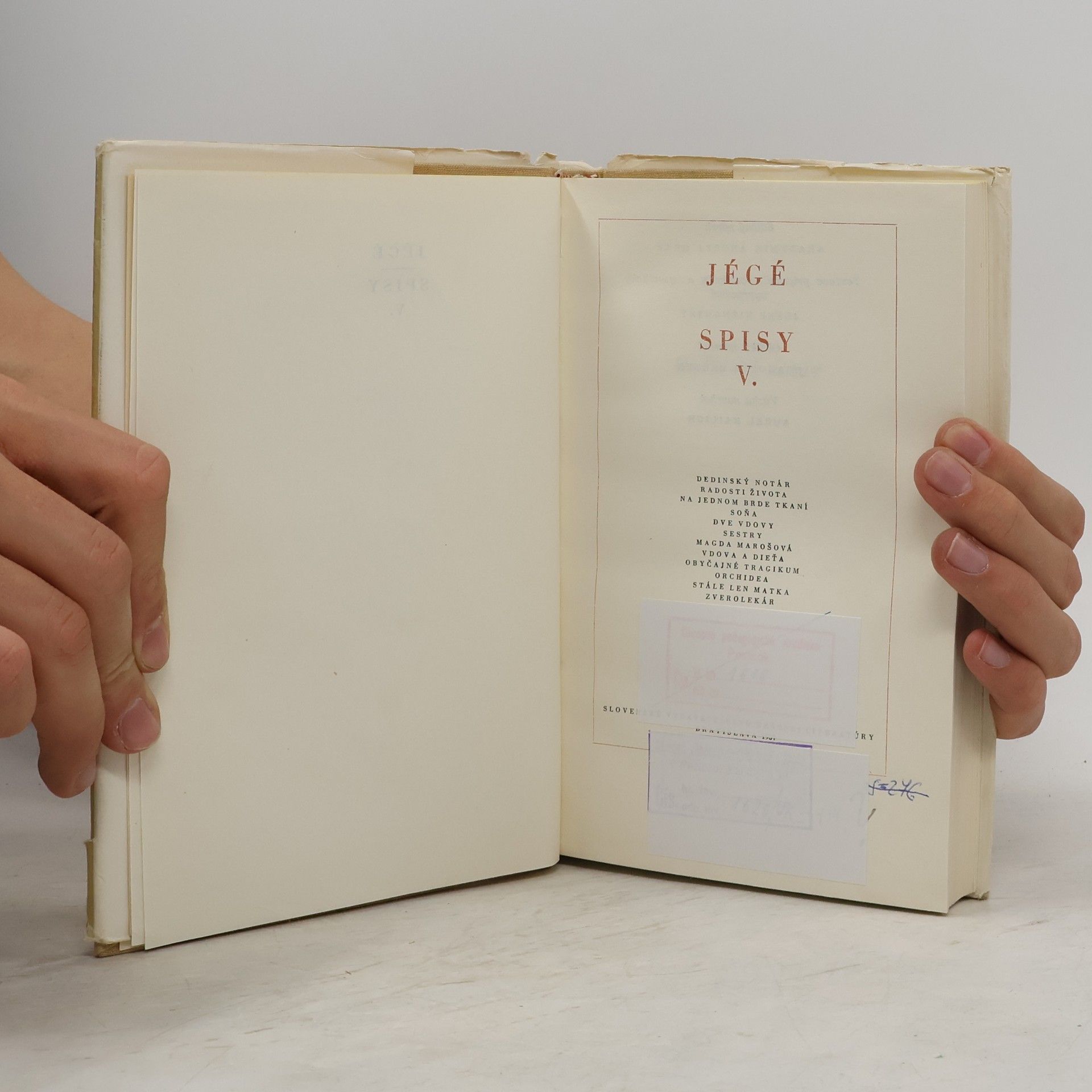 Various authors Jégé. Spisy V..