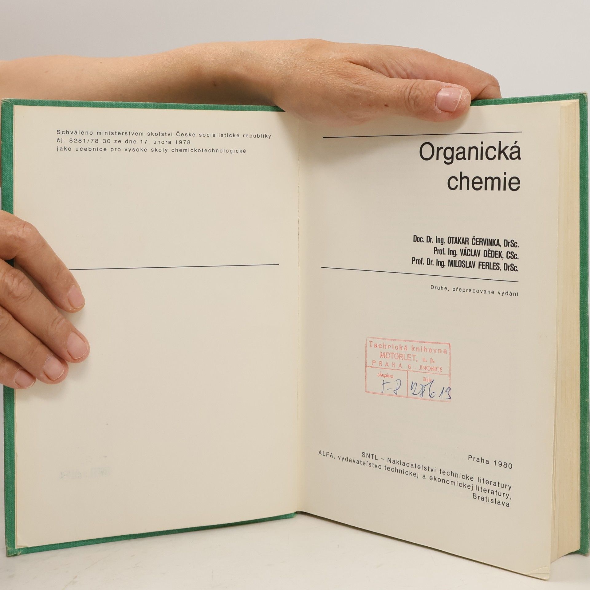 Otakar Červinka Organická chemie