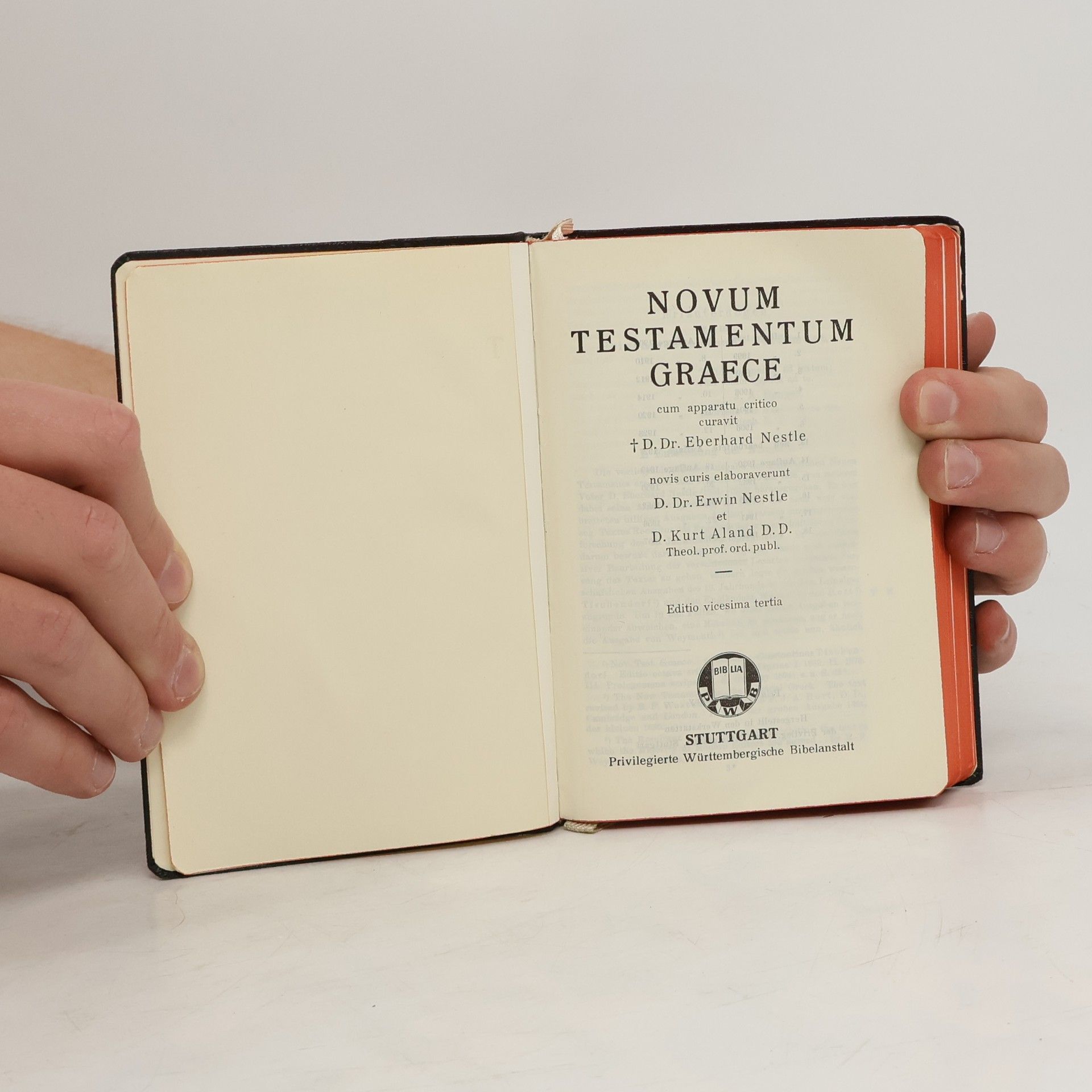 Eberhard Nestle Novum Testamentum Graece