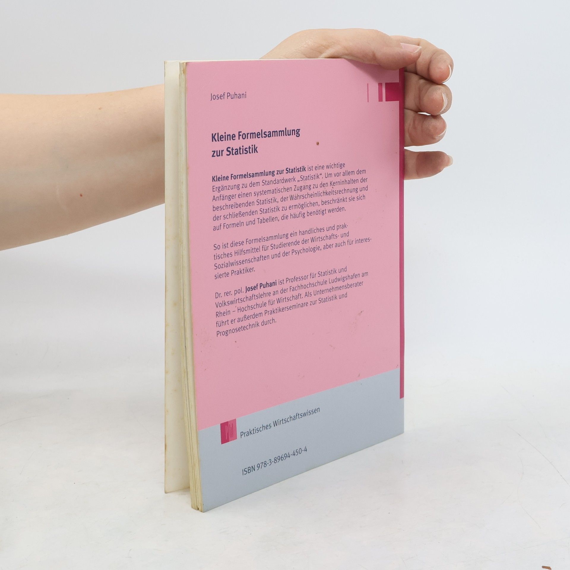 Josef Puhani Kleine Formelsammlung zur Statistik