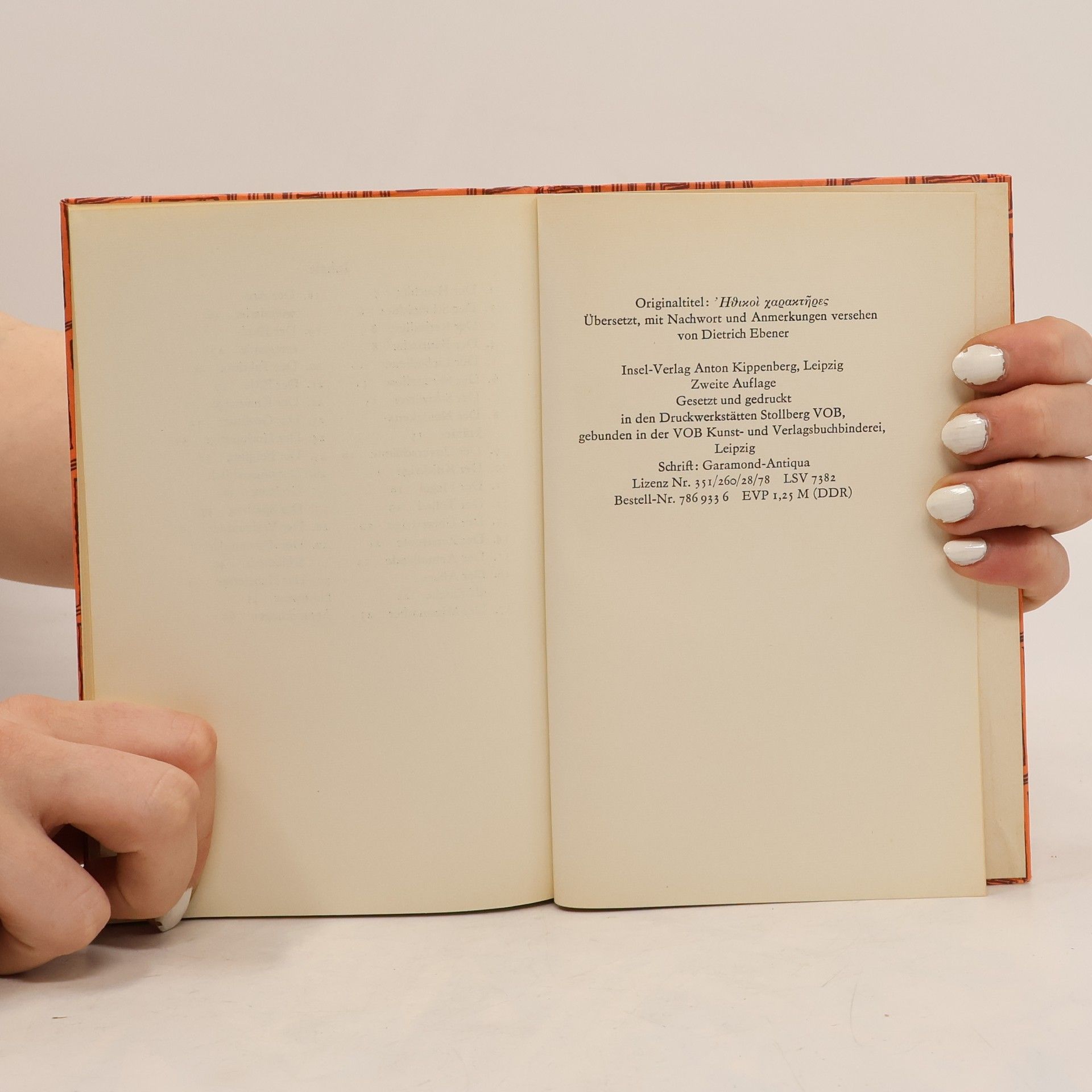 Collectif d'auteurs Theophrast Charaktere
