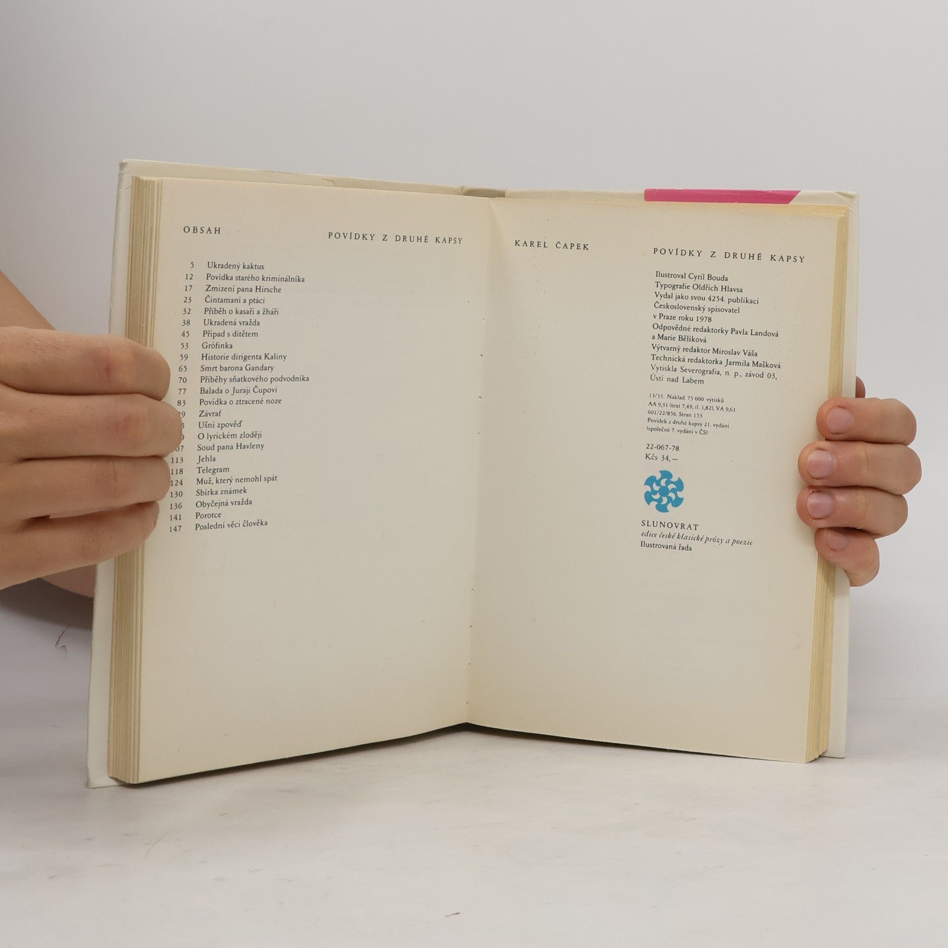 Karel Čapek Povídky z druhé kapsy