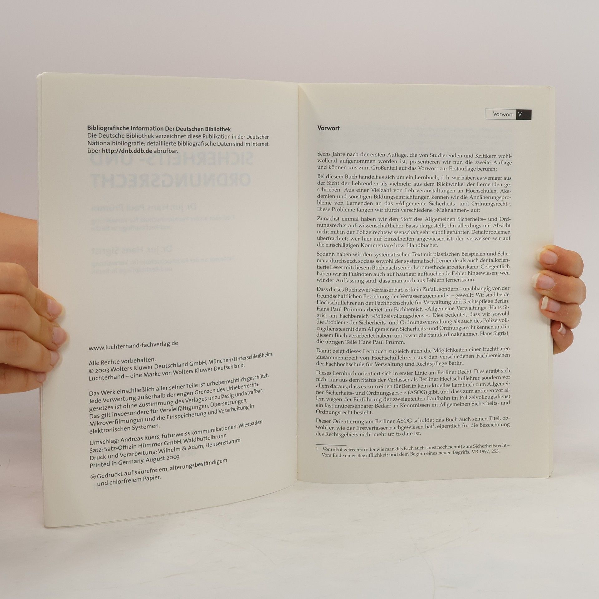 Autorenkollektiv Allgemeine Sicherheits- und Ordnungsrecht