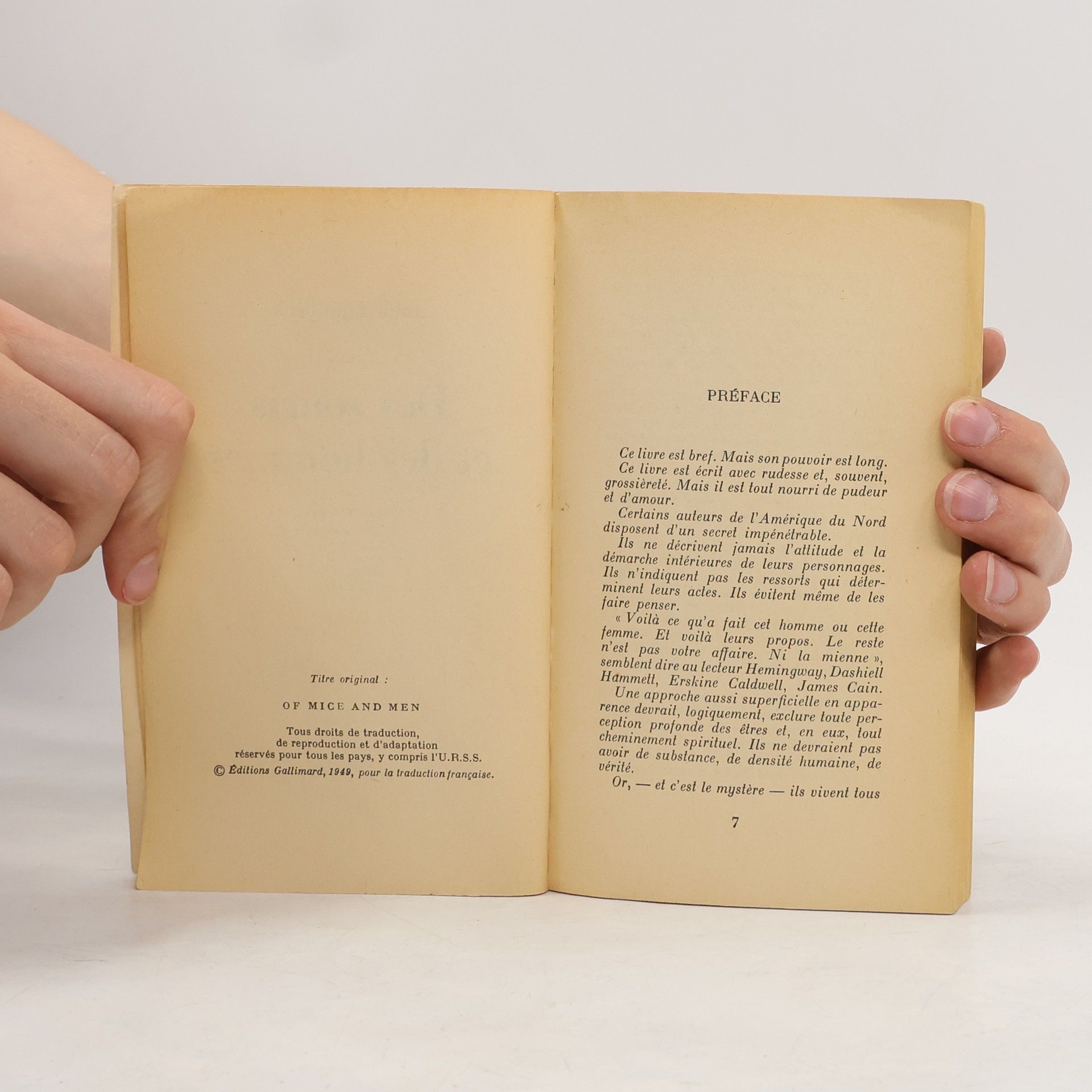 John Steinbeck Des Souris et des Hommes