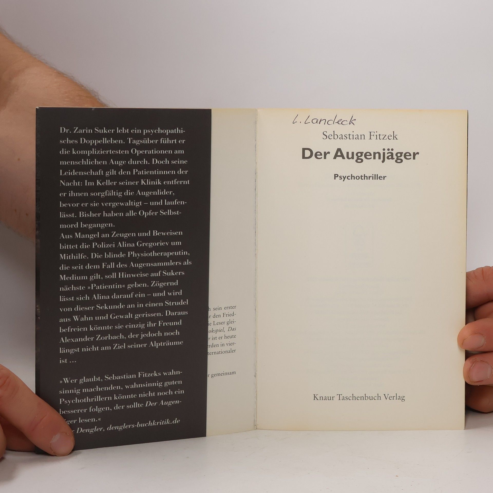 Sebastian Fitzek Der Augenjäger