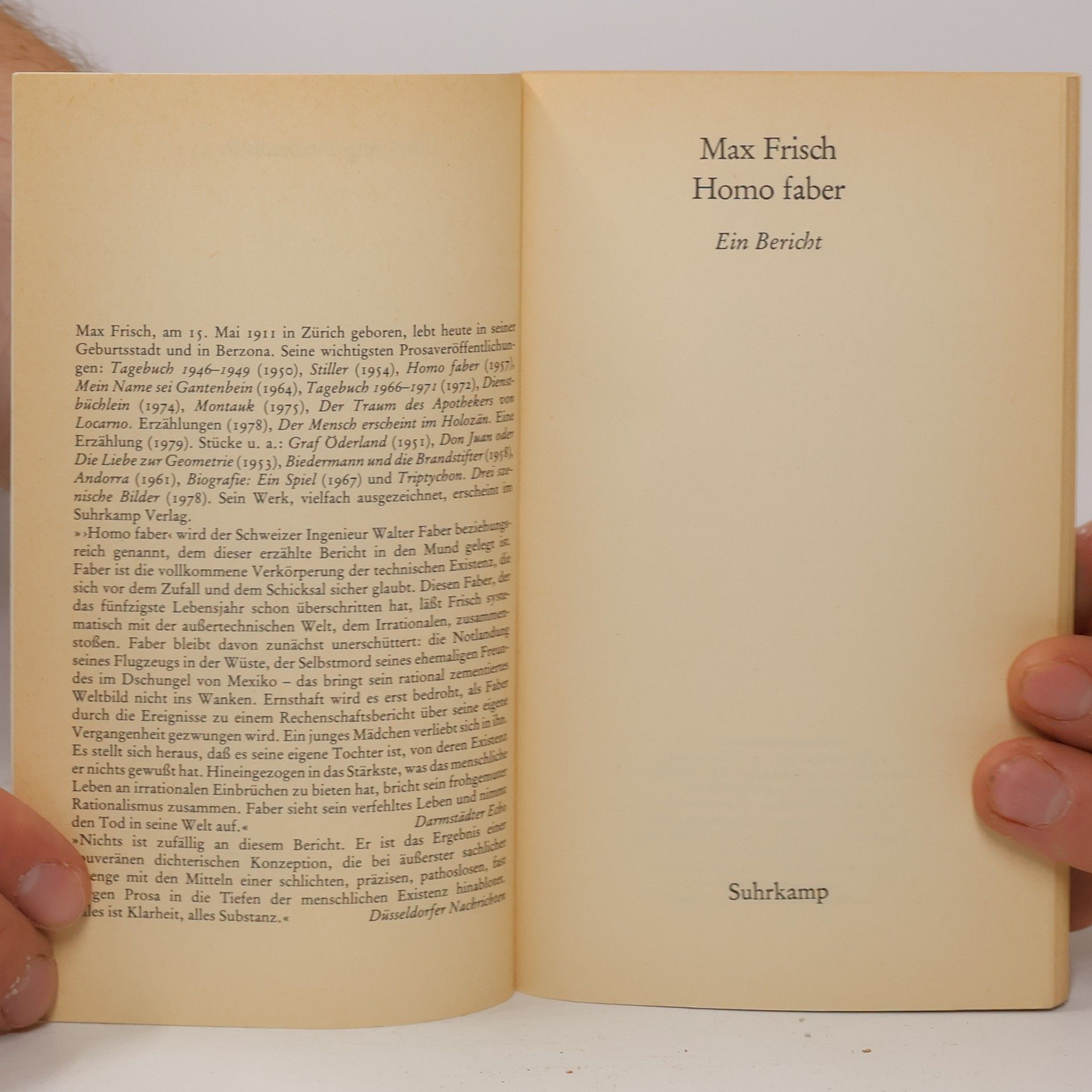 Max Frisch Homo faber