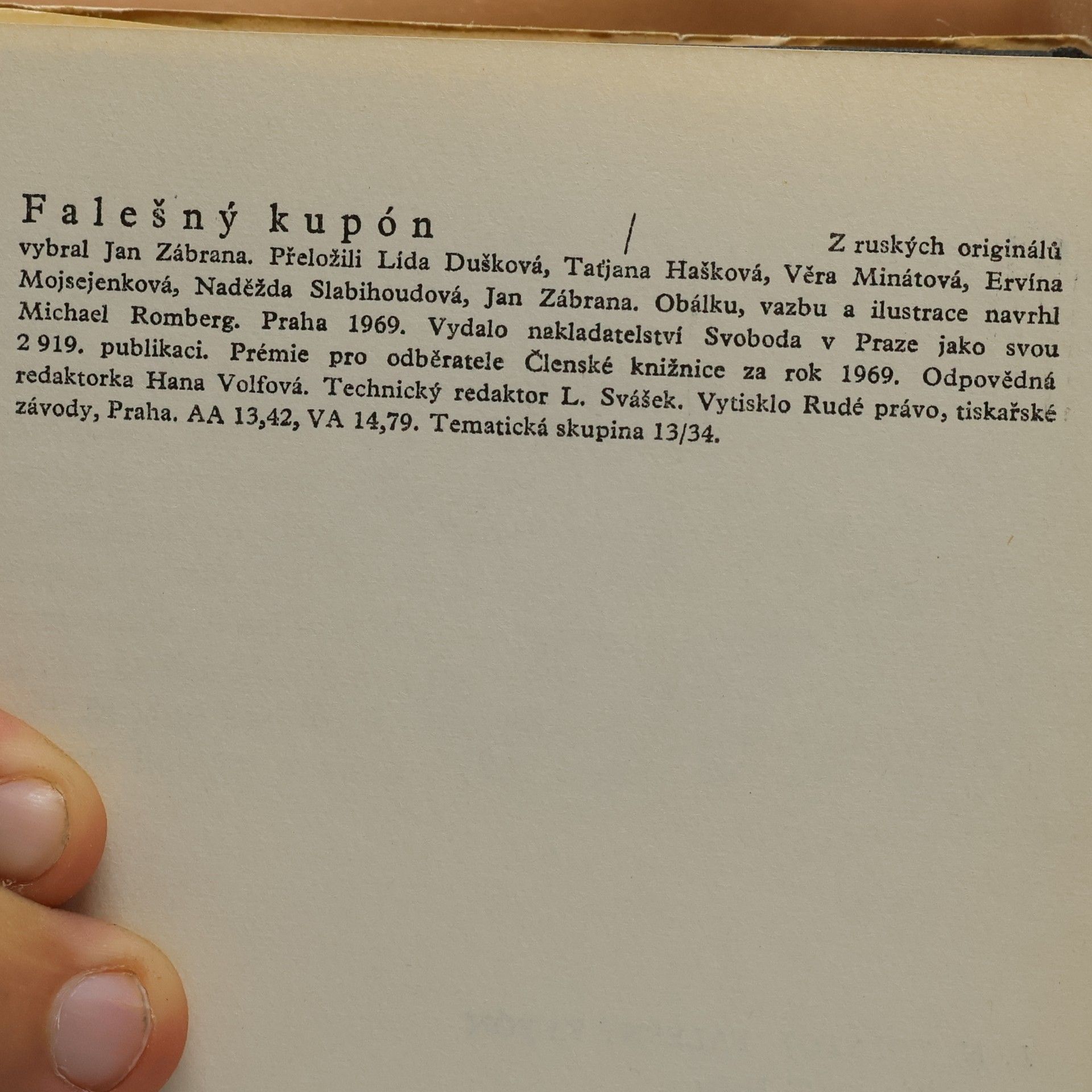 Lew Nikolajewitsch Tolstoi Falešný kupón