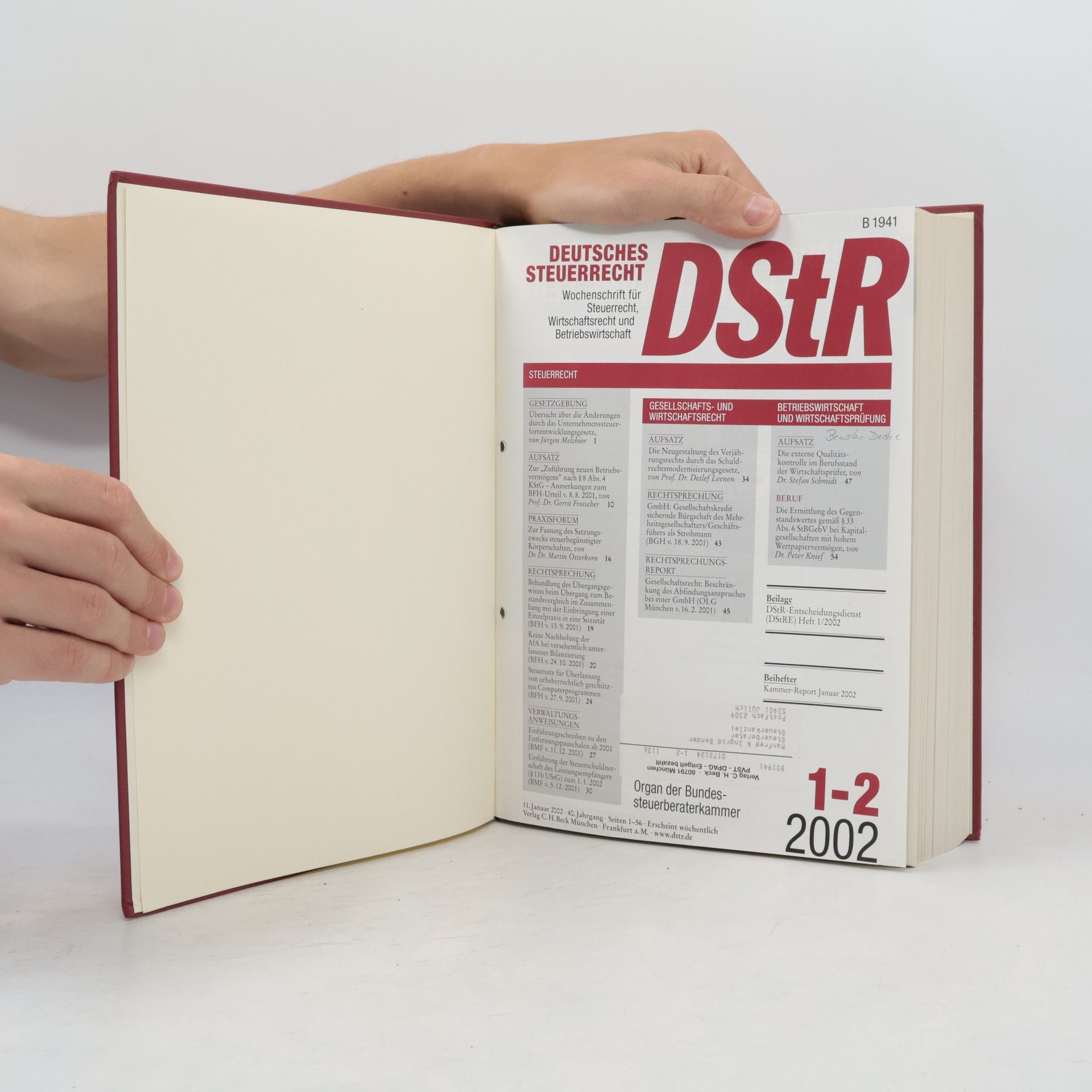 AA.VV. Deutsches Steuerrecht 2002/1