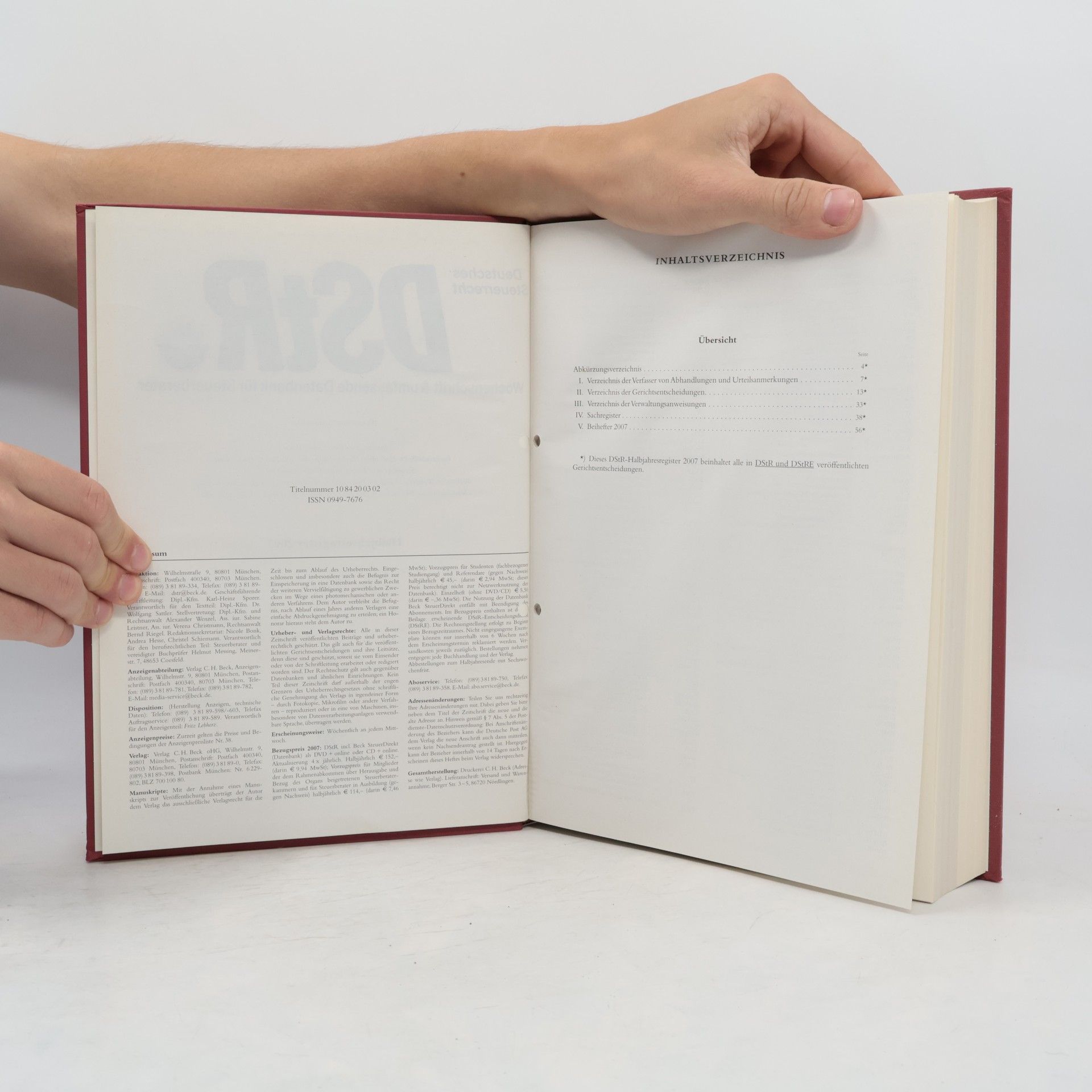 Autorenkollektiv Deutsches Steuerrecht. 2007/I.