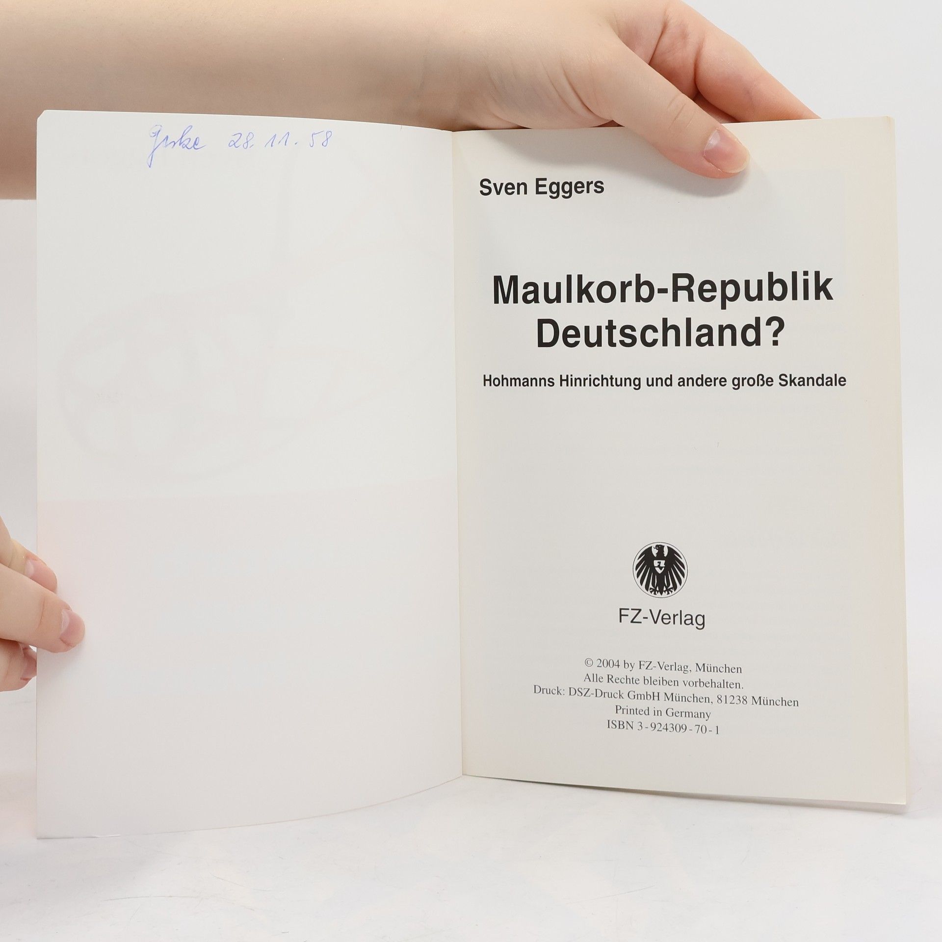 Sven Eggers Maulkorbrepublik Deutschland?
