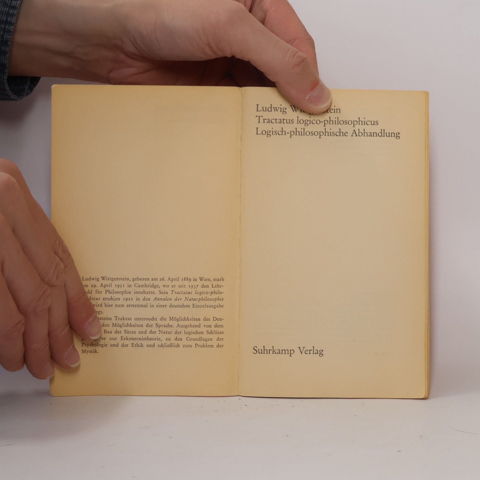 Ludwig Wittgenstein Tractatus logico-philosophicus