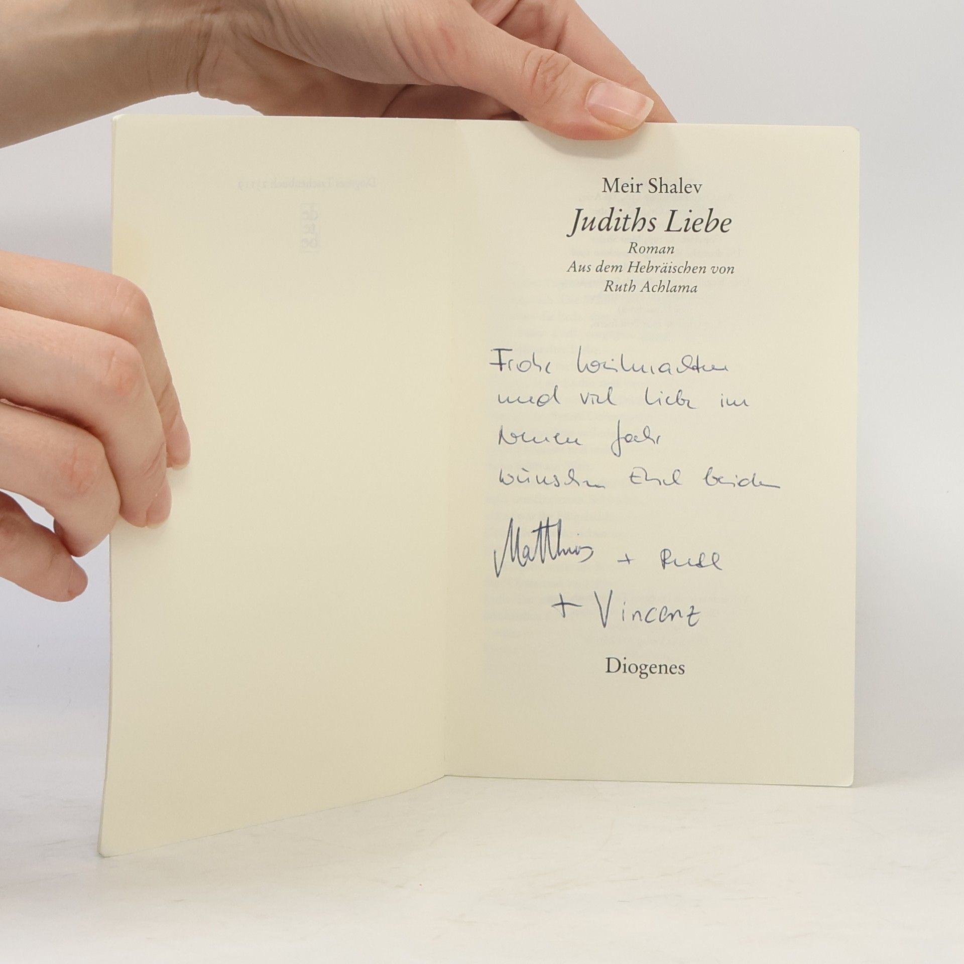 Meir Shalev Judiths Liebe